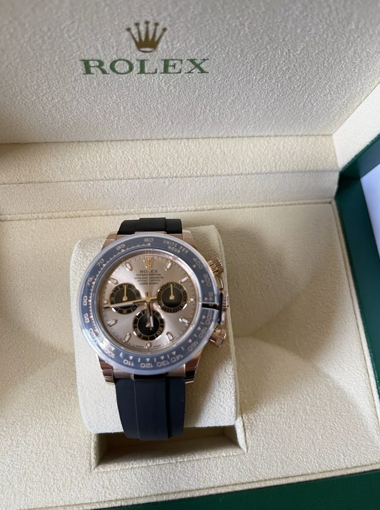 [Email Us for Payment] NEW Rolex Daytona 116515LN ROSE Gold Oysterflex Box/Papers Sundust Dial