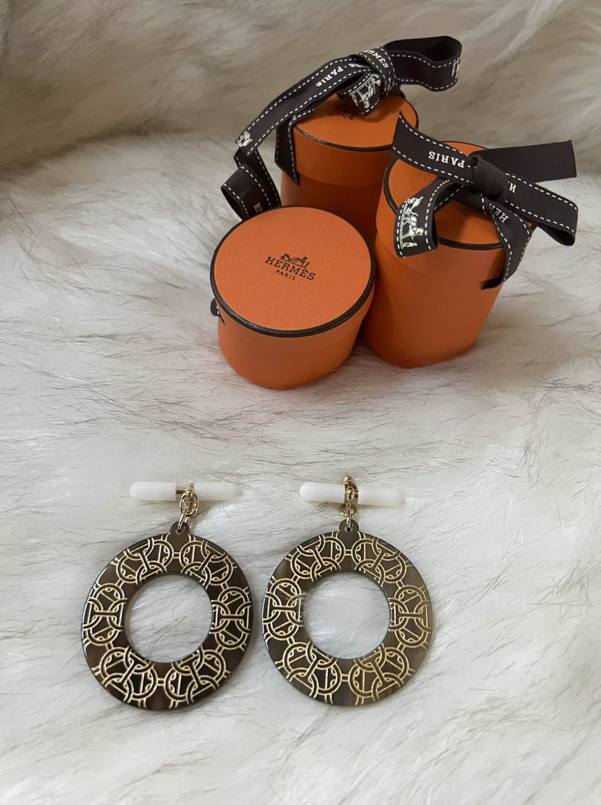 Hermes Boucles D'oreilles Chaine D’Ancre Grand Modele Earrings BNIB