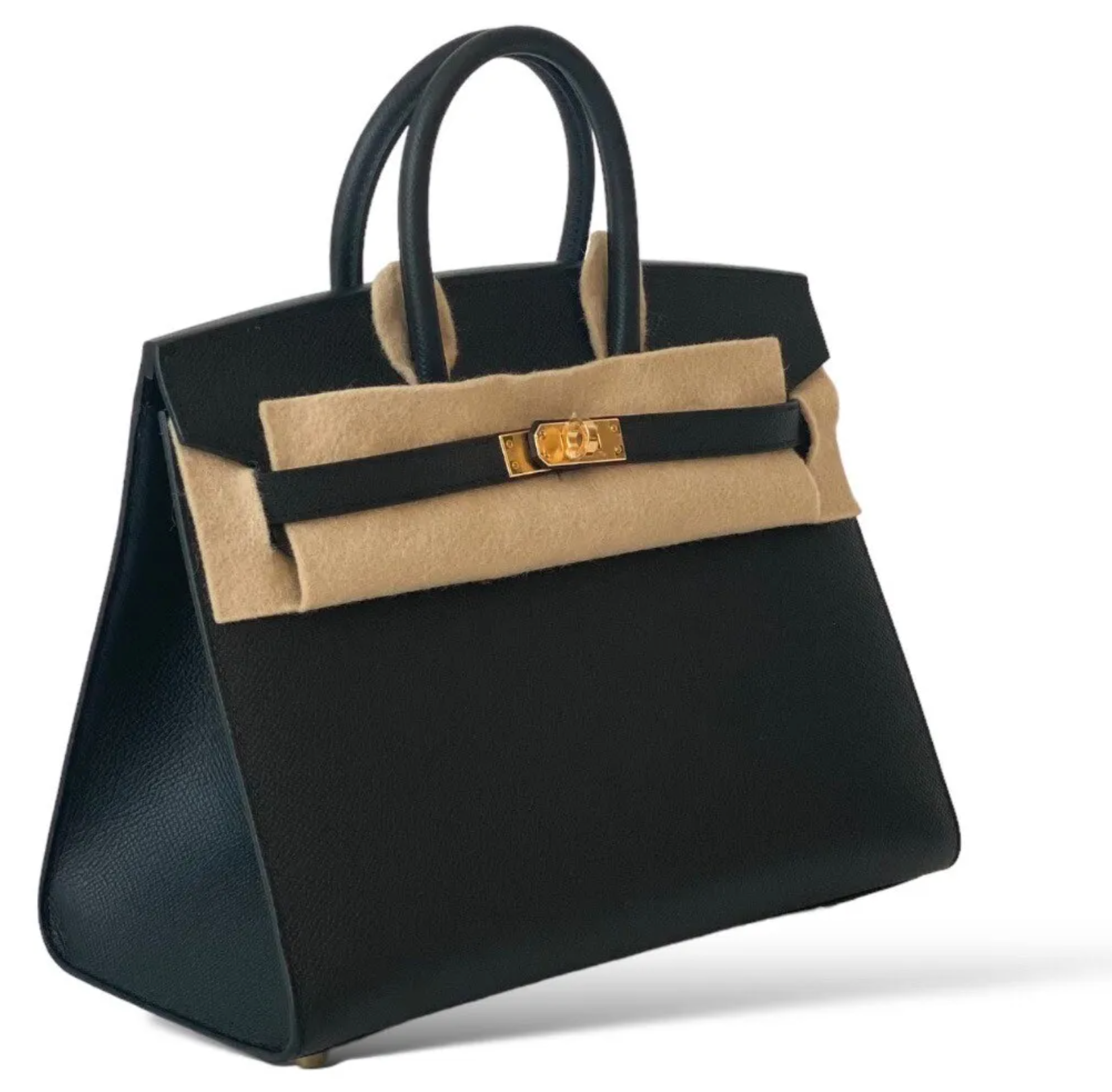 Hermes Birkin 25 Black Epsom Sellier Gold Hardware Complete Original Receipt