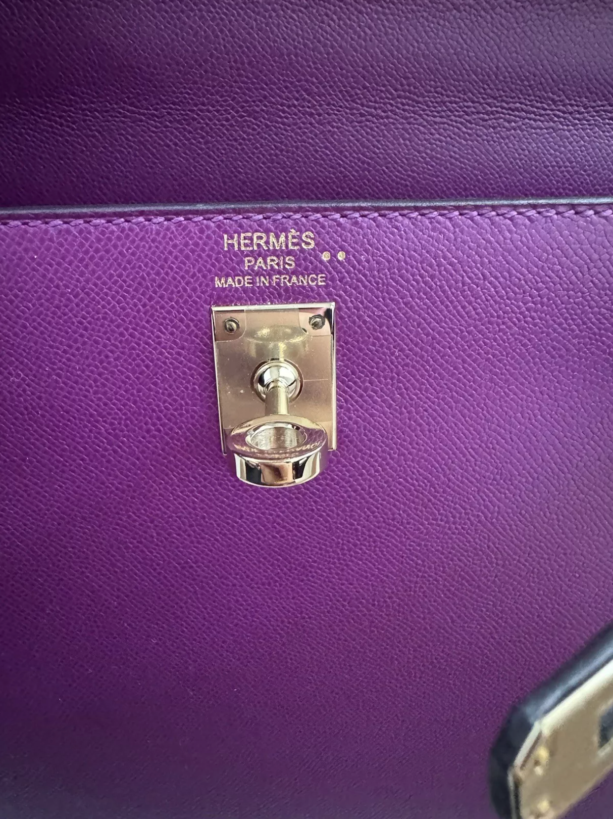 Hermes Kelly 25 Touch Anemone/amethyst Purple Shiny Niloticus Sellier Gold HW