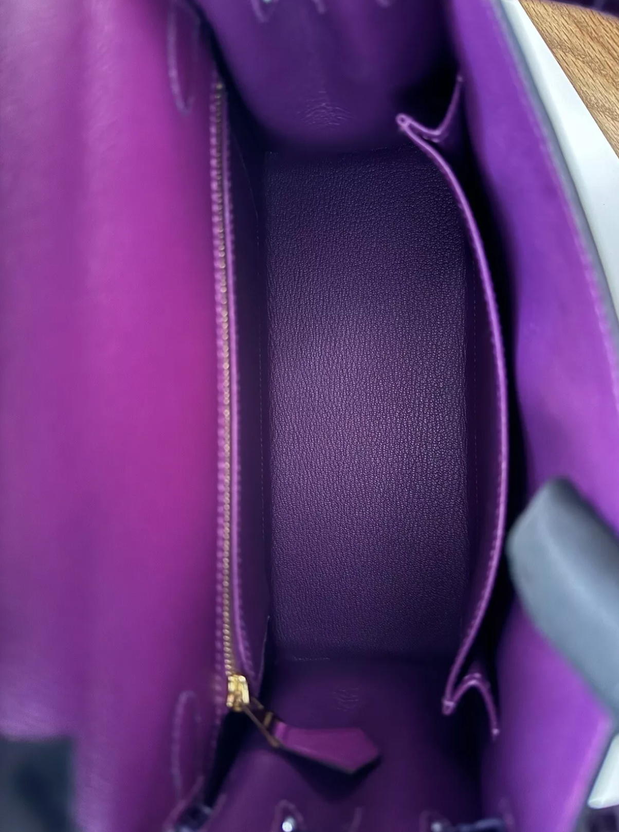 Hermes Kelly 25 Touch Anemone/amethyst Purple Shiny Niloticus Sellier Gold HW