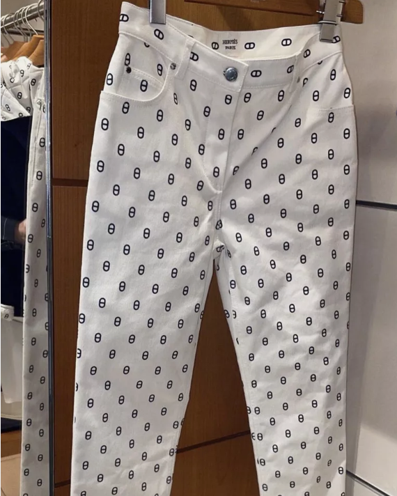 BNIB Hermes Chaine D’ancre 5 Pocket Pants Blanc Casse White Size 40