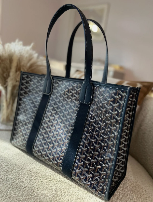 NEW Goyard Villette Tote Bag MM In Navy Blue Travel Bag