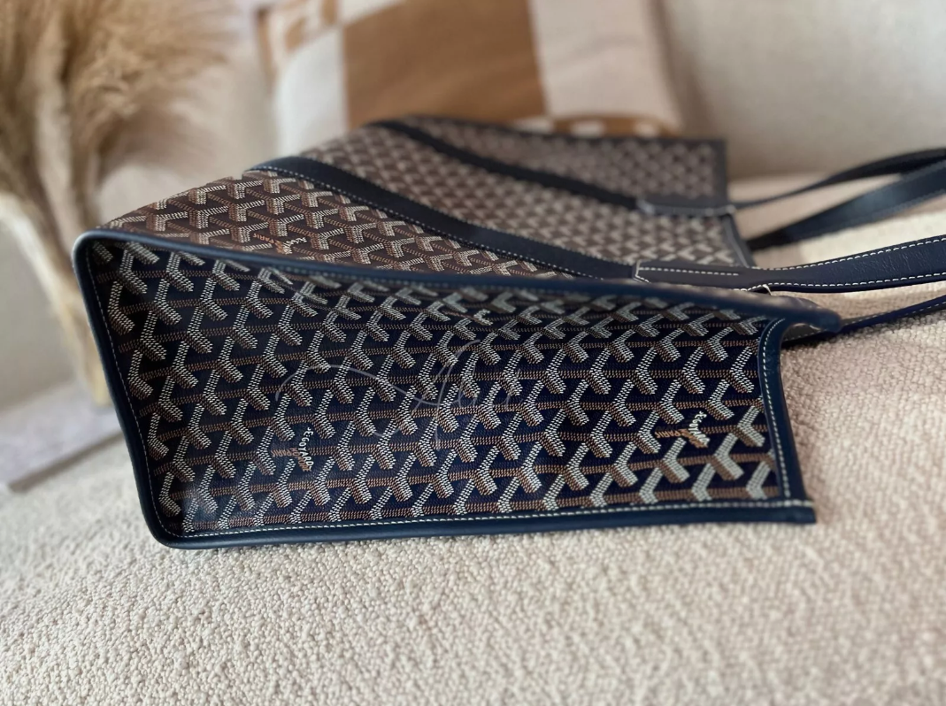 NEW Goyard Villette Tote Bag MM In Navy Blue Travel Bag