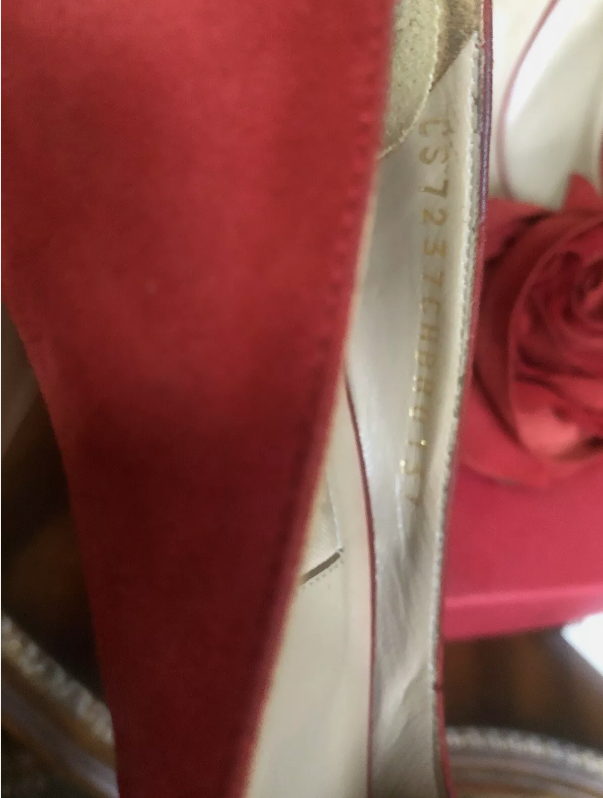 Preloved Valentino Heels Red Rose size 37 in Red