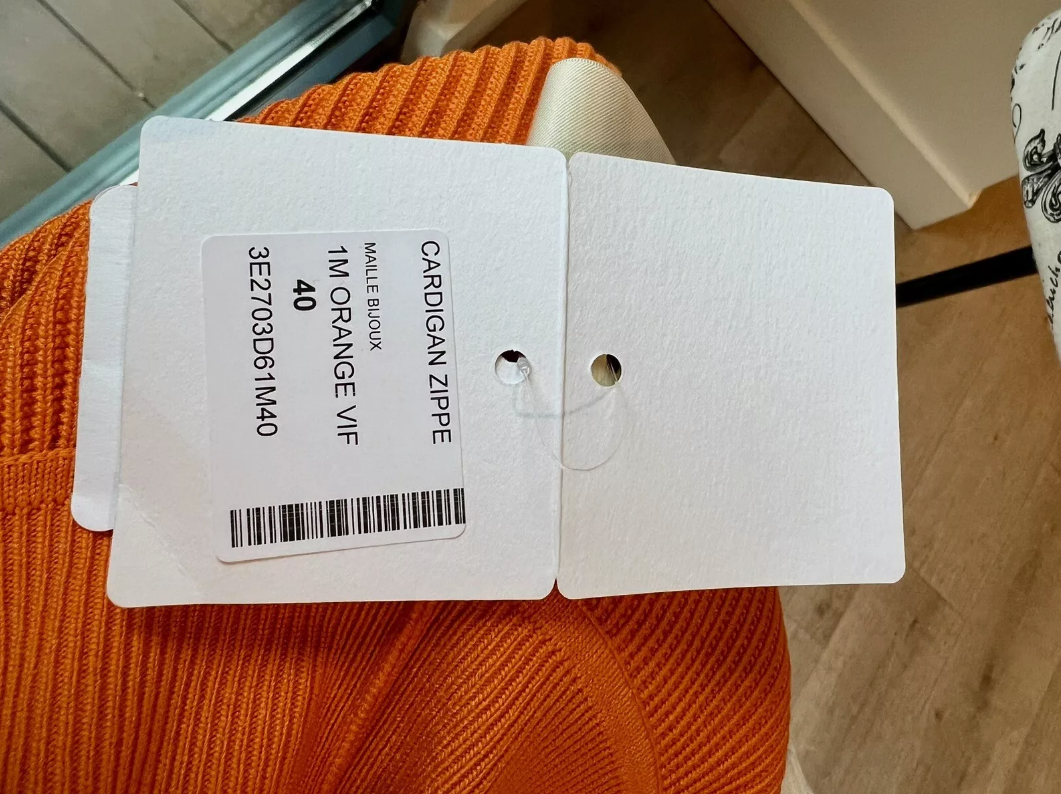 Hermes Oversized Cardigan 1M Orange VIF NEW Over 50% OFF Store Price