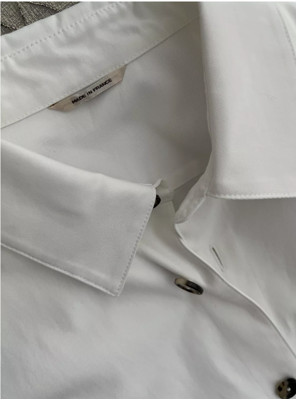 New Hermes "Icones au Carre" Overshirt Jacket White 48 Men SS23 Runway SOLD OUT