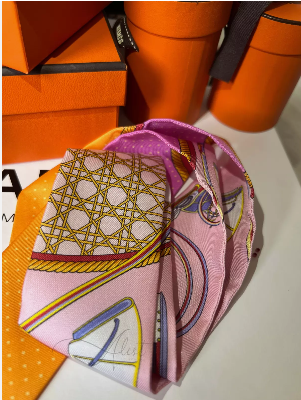 BNIB Hermes Les Voitures A Transformation Twilly in Rose/Blanc/Soleil