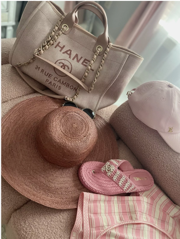 Brand New Loro Piana Akemi Hat in Magnolia Blossom Pink Small Size