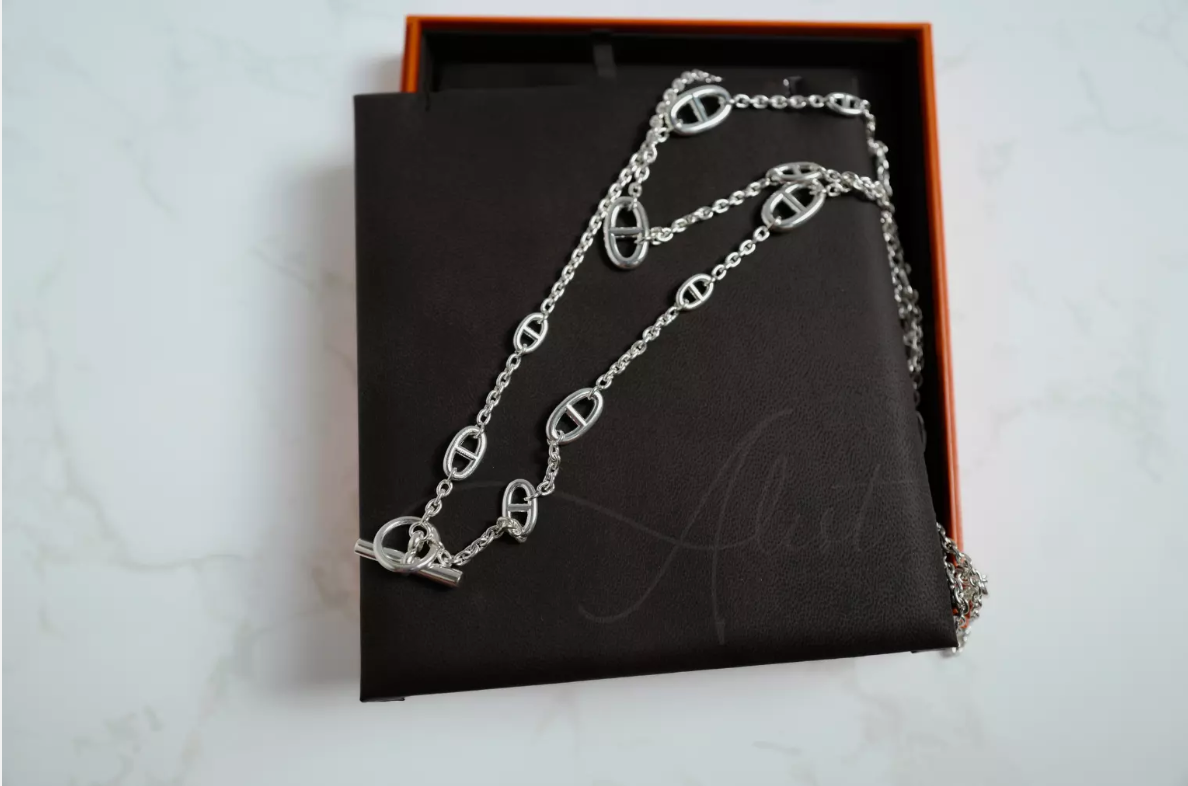 BNIB Hermes Farandole long necklace 160 Sterling Silver