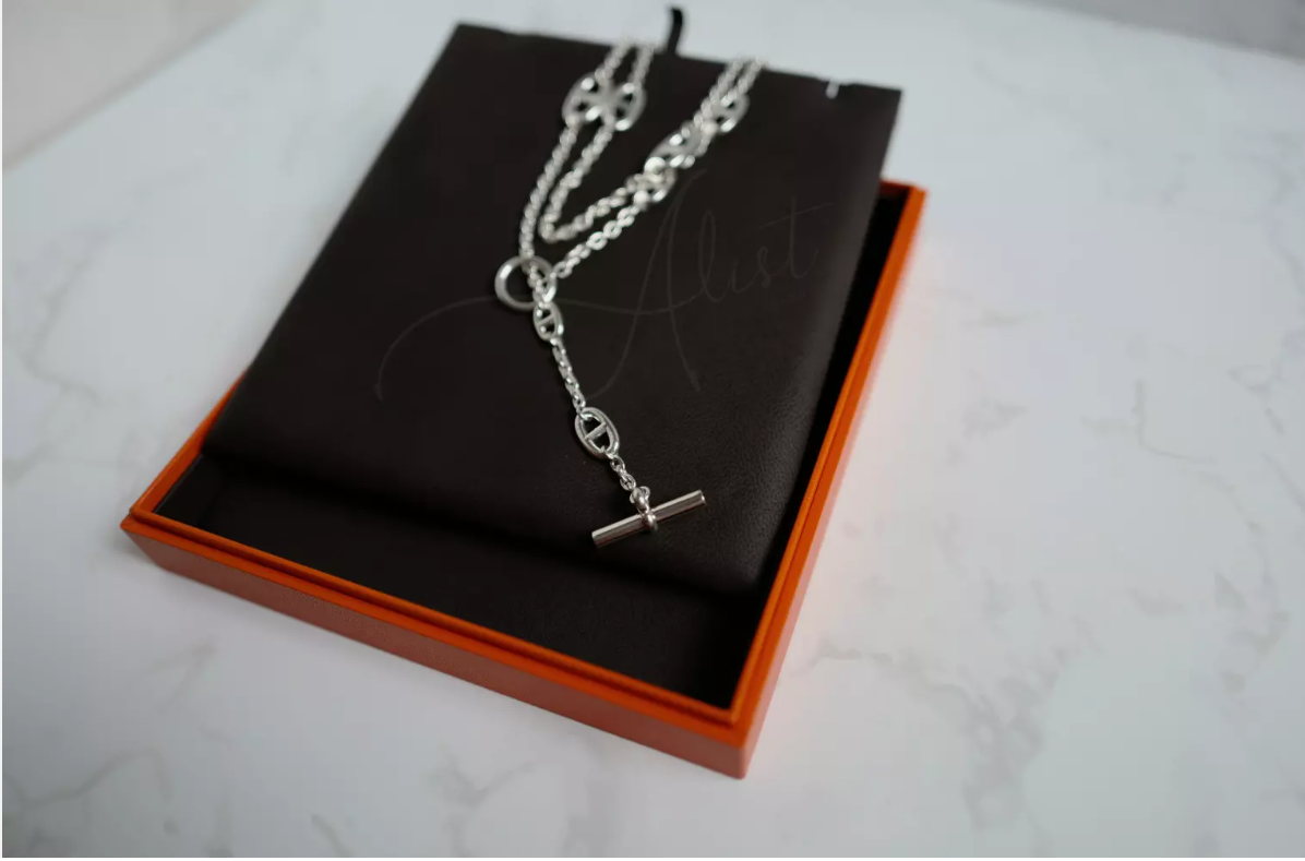 BNIB Hermes Farandole long necklace 160 Sterling Silver