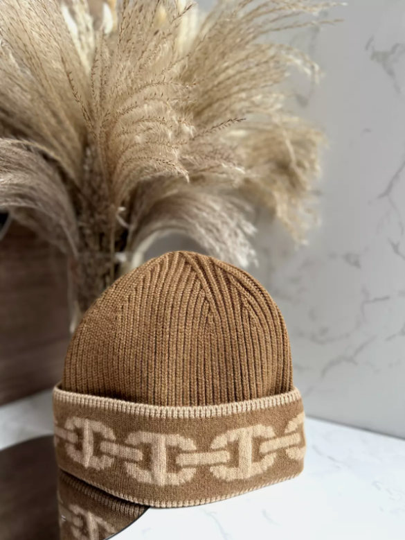 Hermes Heaven Beanie Cashmere Knit Me UI Chataigne/Biscuit