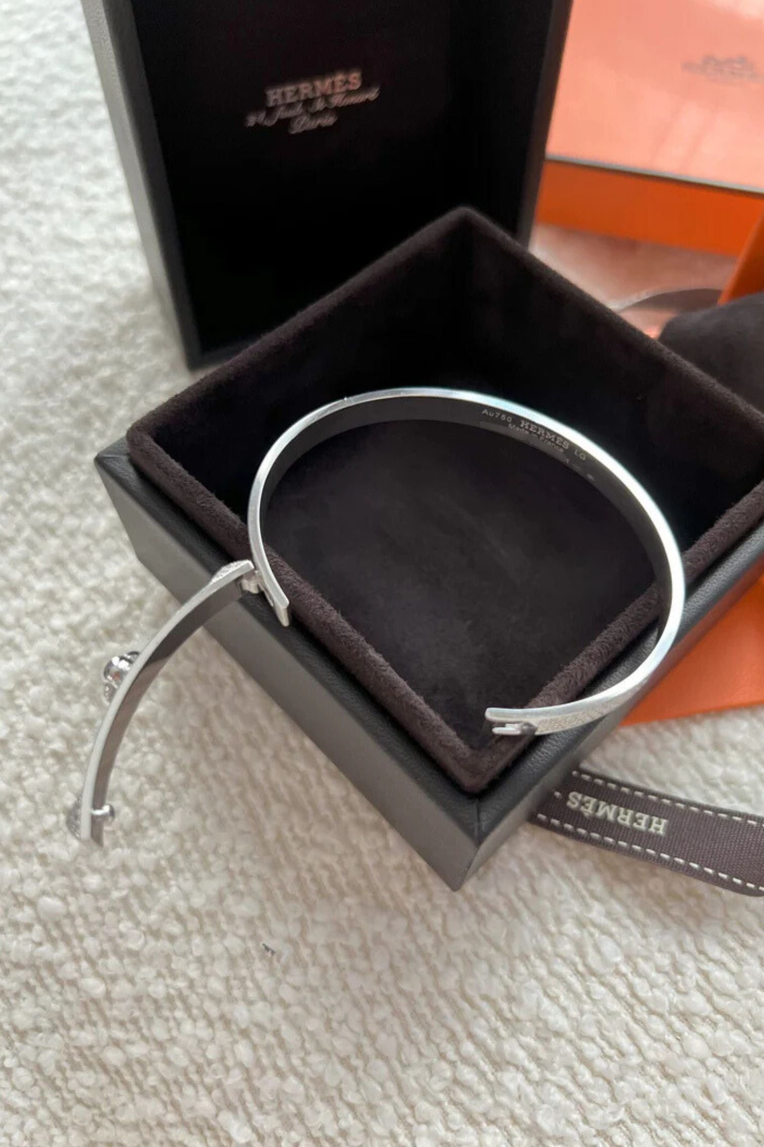 NEW Hermes De Chien Bracelet White Gold Full Paved Diamond ST Over $60K