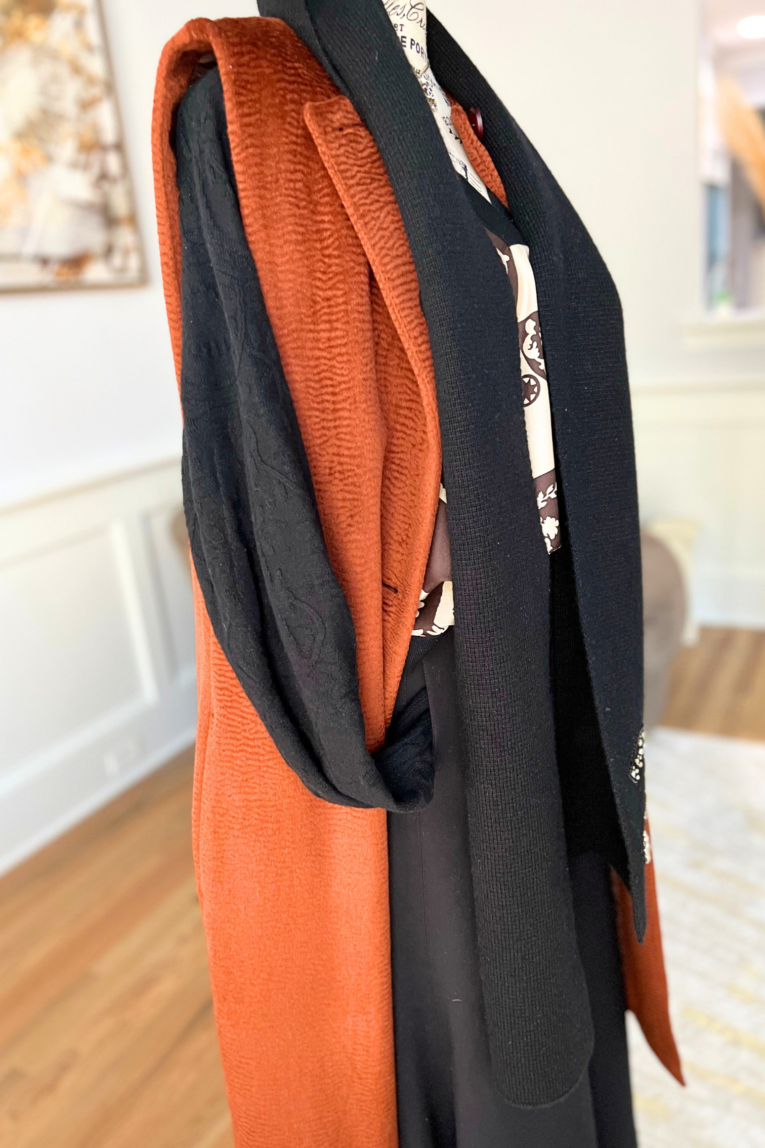 Hermes Gilet Long Vest LZ Rouge De Falun Size 36 NEW $5K Retail
