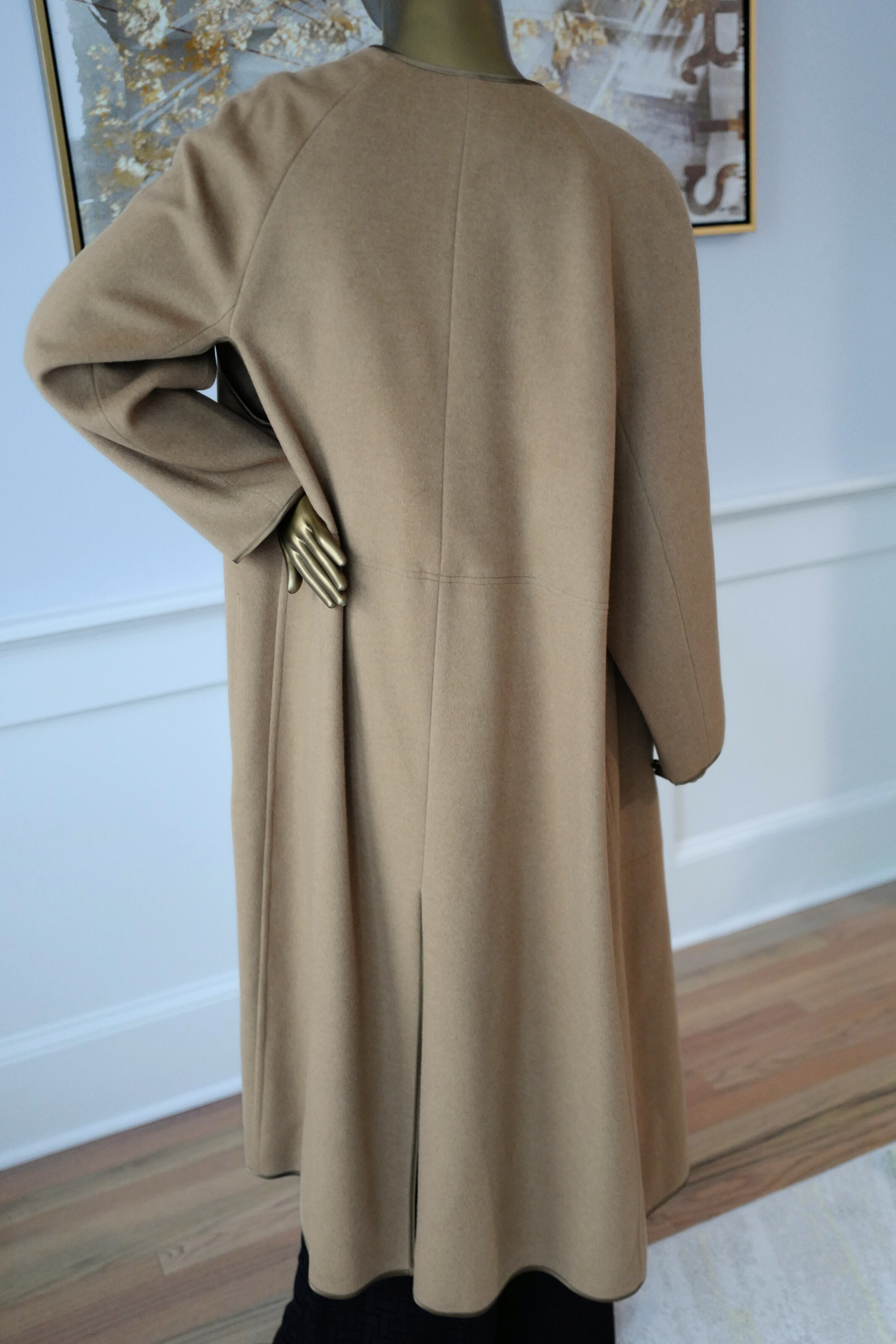 Hermès Women’s Overcoat Size 34 Beige Camel Hair Coat