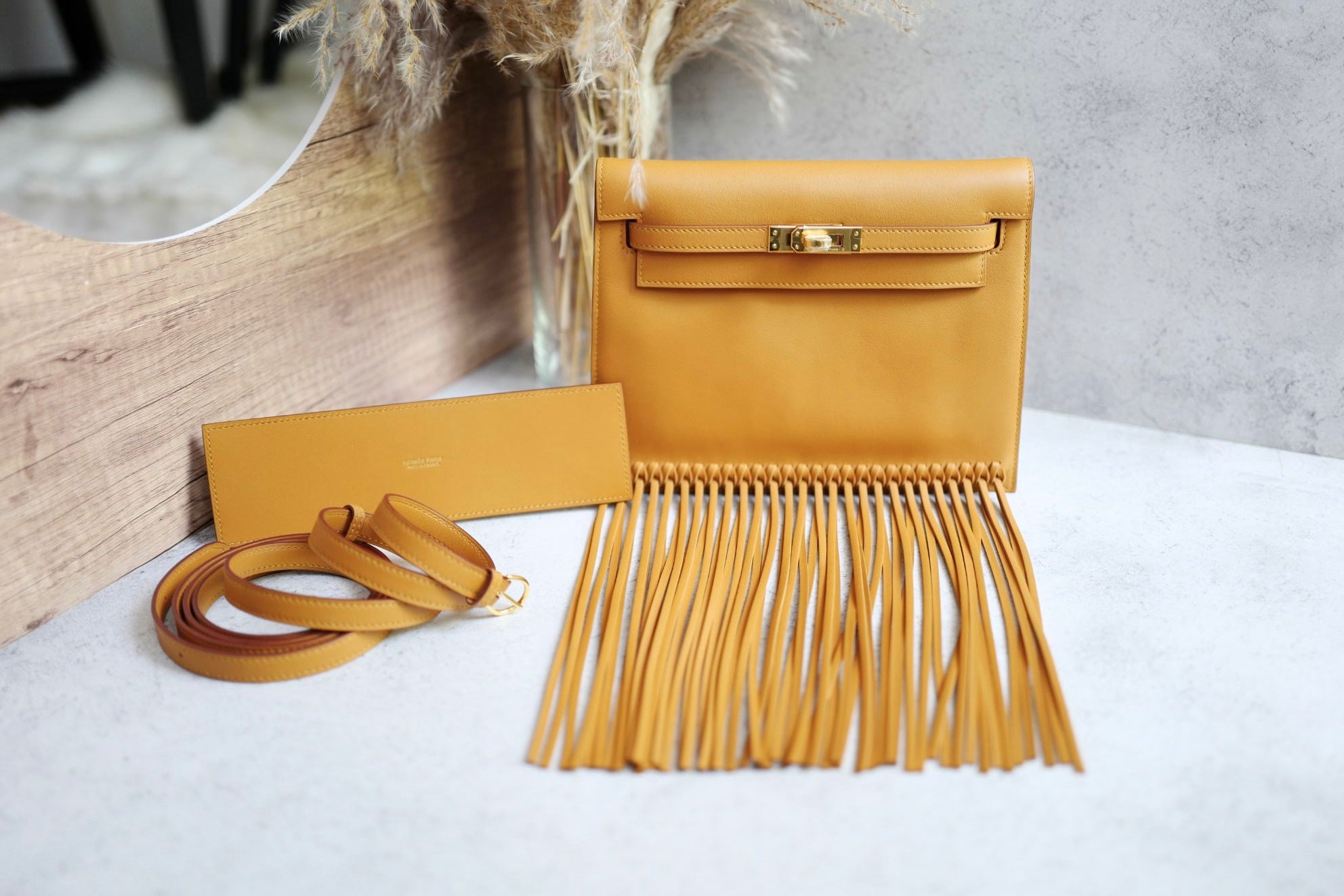 Hermès Kelly Danse Anate Sesame Swift Leather GHW B Stamp 2023