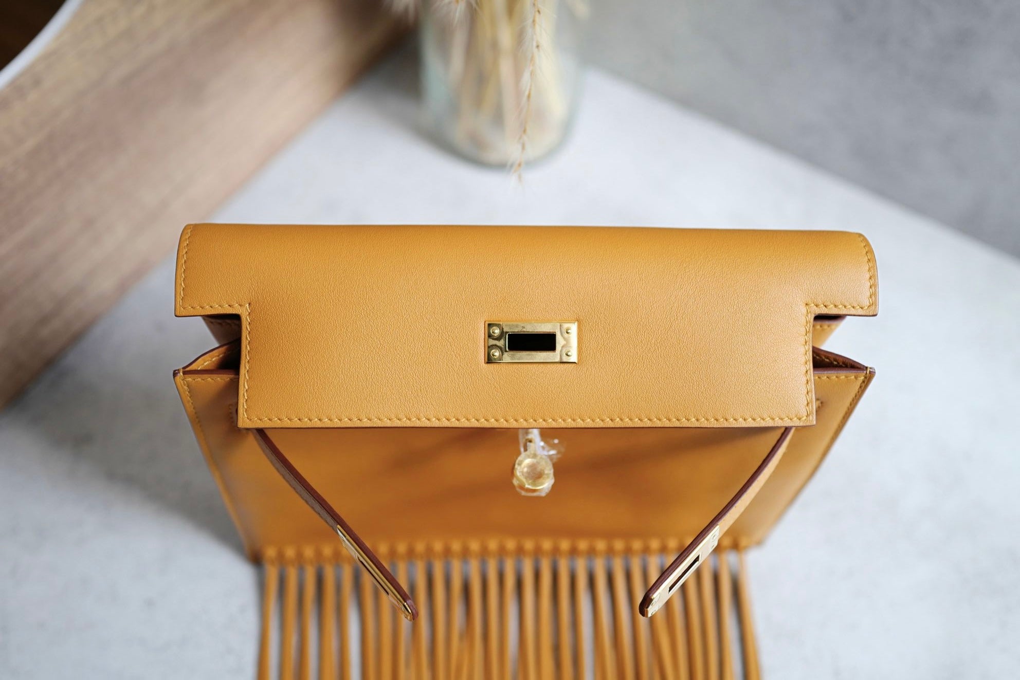 Hermès Kelly Danse Anate Sesame Swift Leather GHW B Stamp 2023