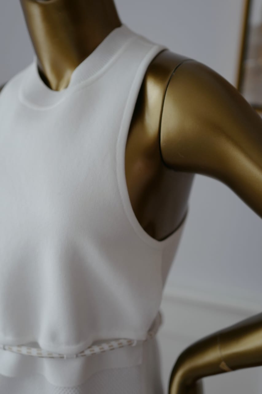 Hermes Maille Technique 91 Blanc Casse Dress size 38
