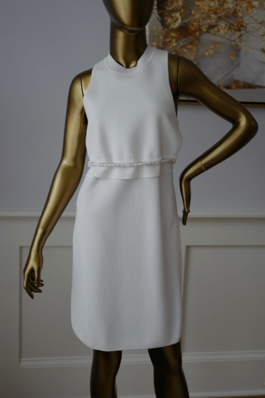 Hermes Maille Technique 91 Blanc Casse Dress size 38