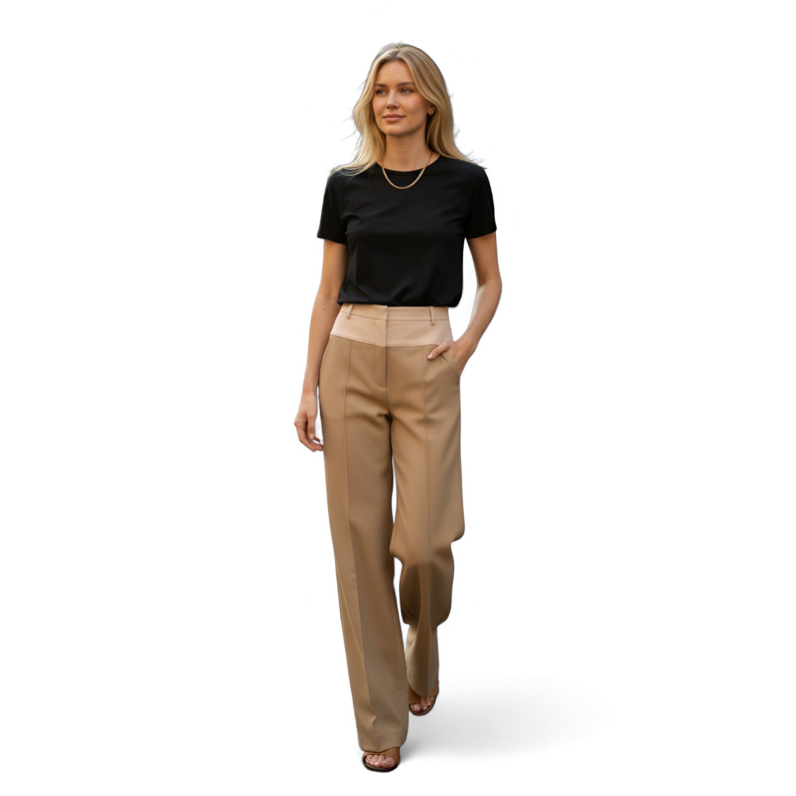 NEW Hermès Loose Fit Pants Wide Leg SS25 in Beige/Vert Muscade Size 38 Over $3K