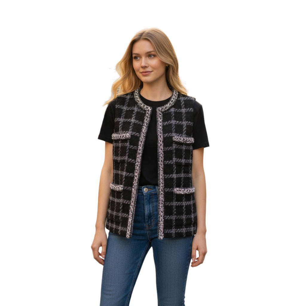 Chanel Vest Tweed De Laine New Fall-Winter 2022/23 Collection Size 36