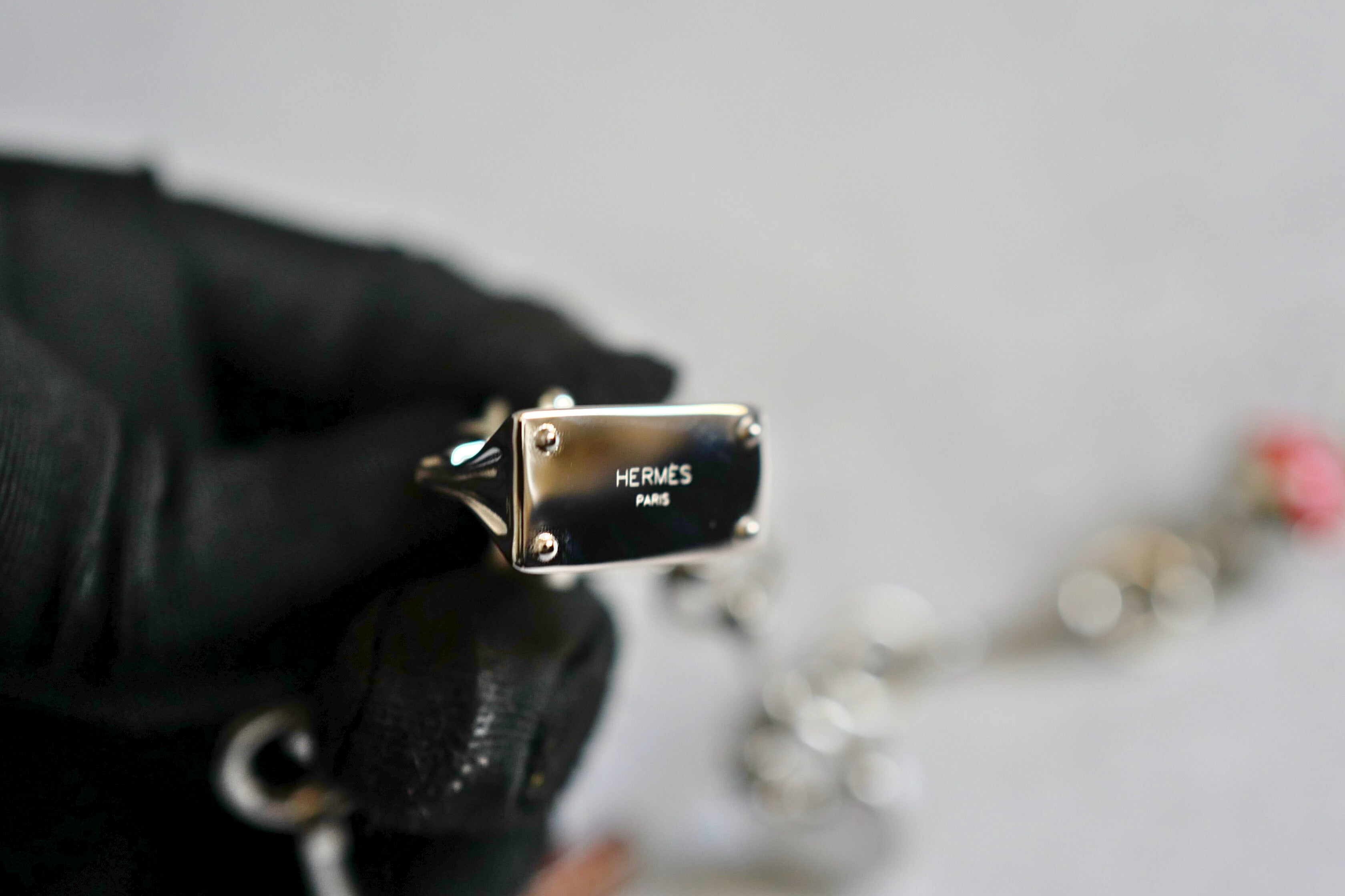 Hermès Bijou Birkin N°1 Charm Fauve/Rouge Metal and Barenia Calfskin