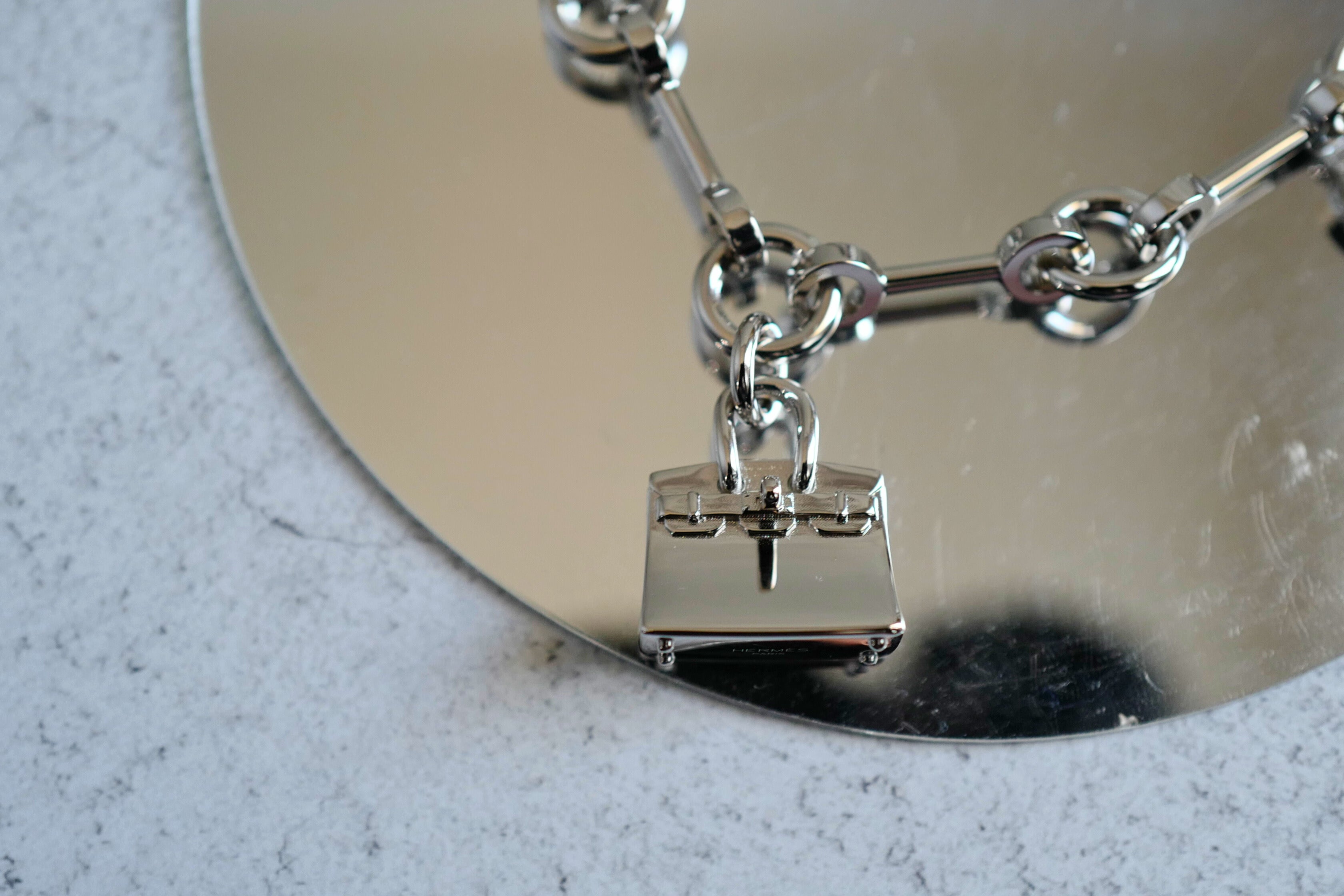 Hermès Bijou Birkin N°1 Charm Fauve/Rouge Metal and Barenia Calfskin