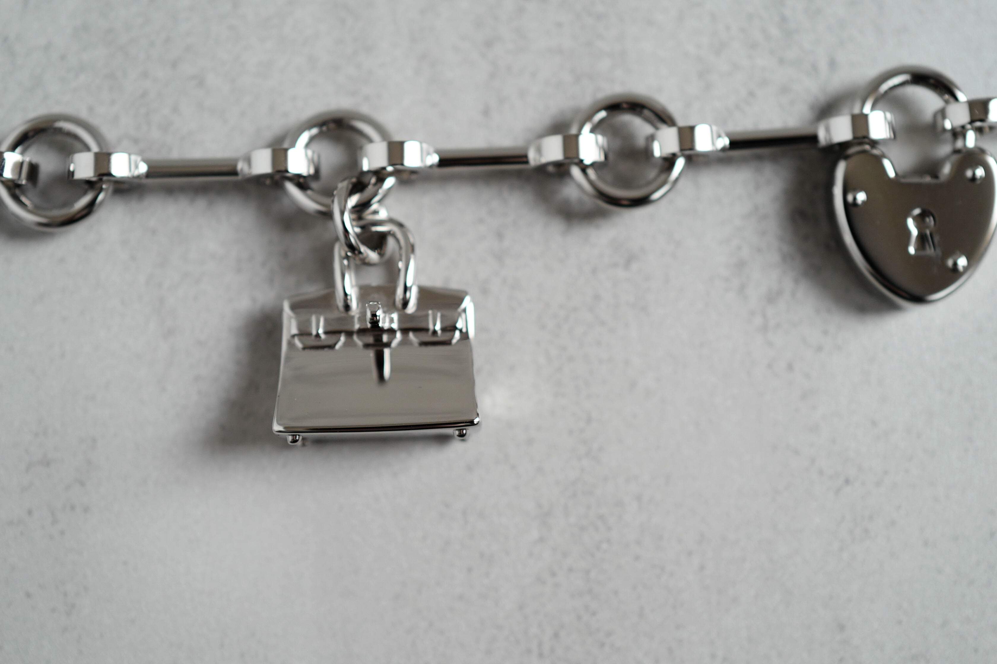BNIB Hermès Bag Charm Accessory Bijou De Birkin N1 Box Calfskin AA Noir Grany