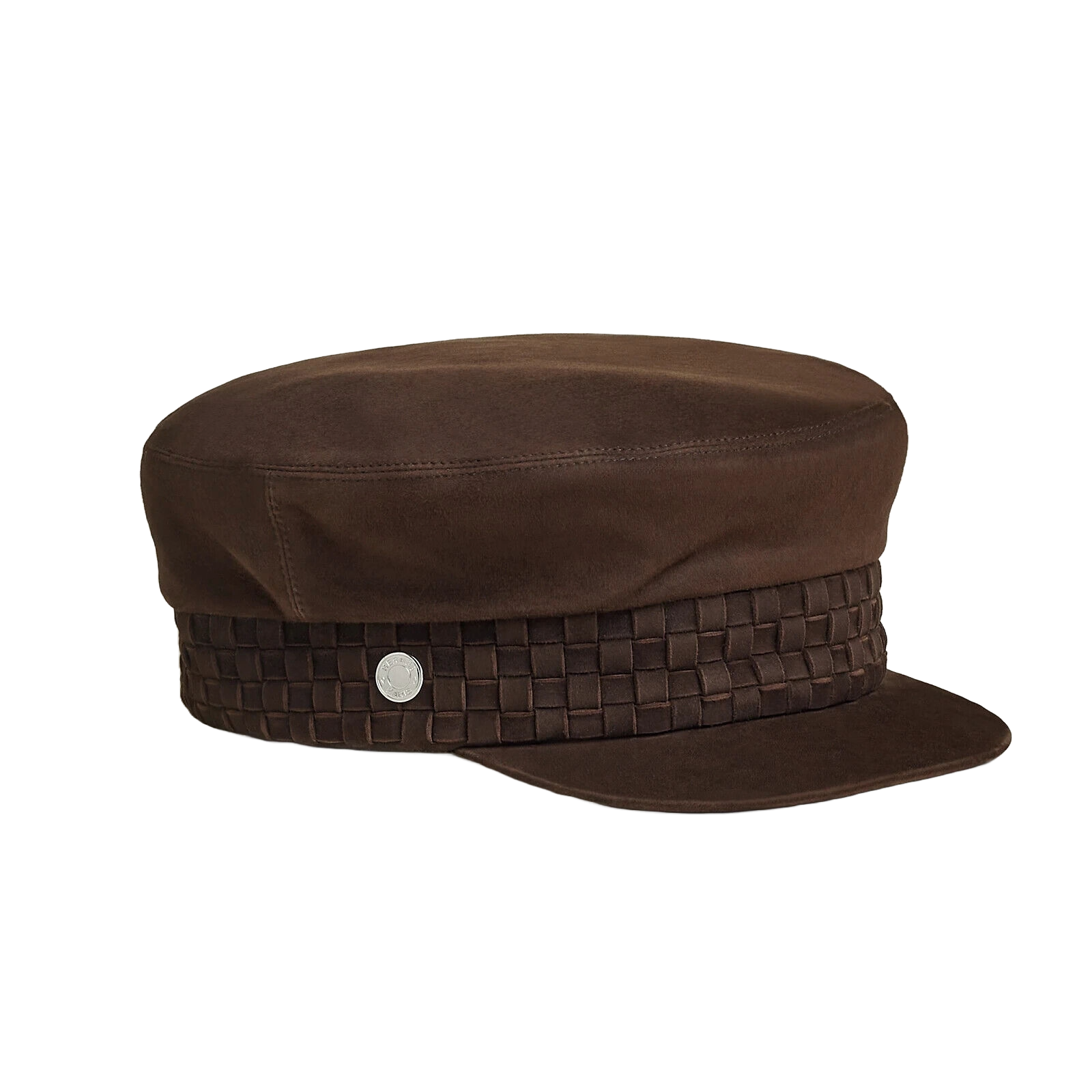 NEW Hermes Casquette Femme Giulietta in Marron Ebene Size 57 NEW Hermes Casquette Femme Giulietta in Marron Ebene Size 57