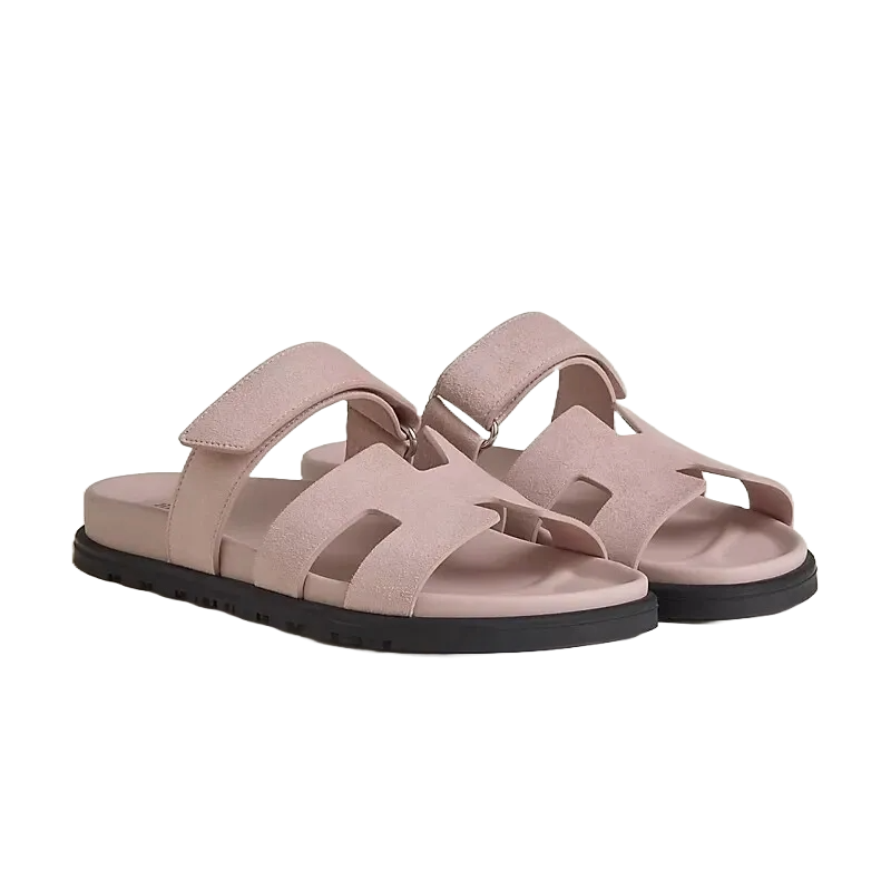 Hermes Womens Chypre sandal Rose Porcelaine 37.5