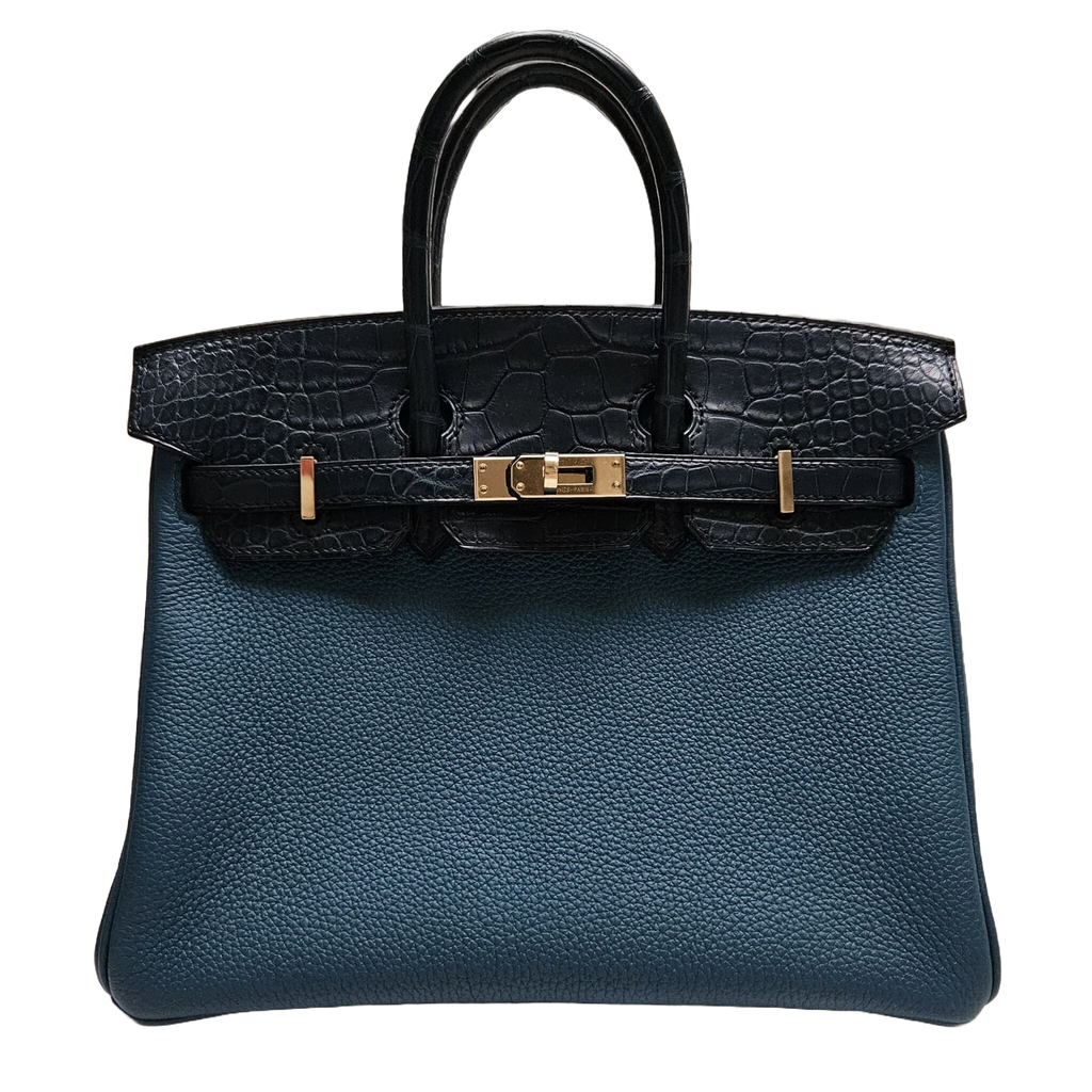 Hermes Birkin 25 Touch Vert Rousseau/Vert Bosphore Matte Alligator Ghw