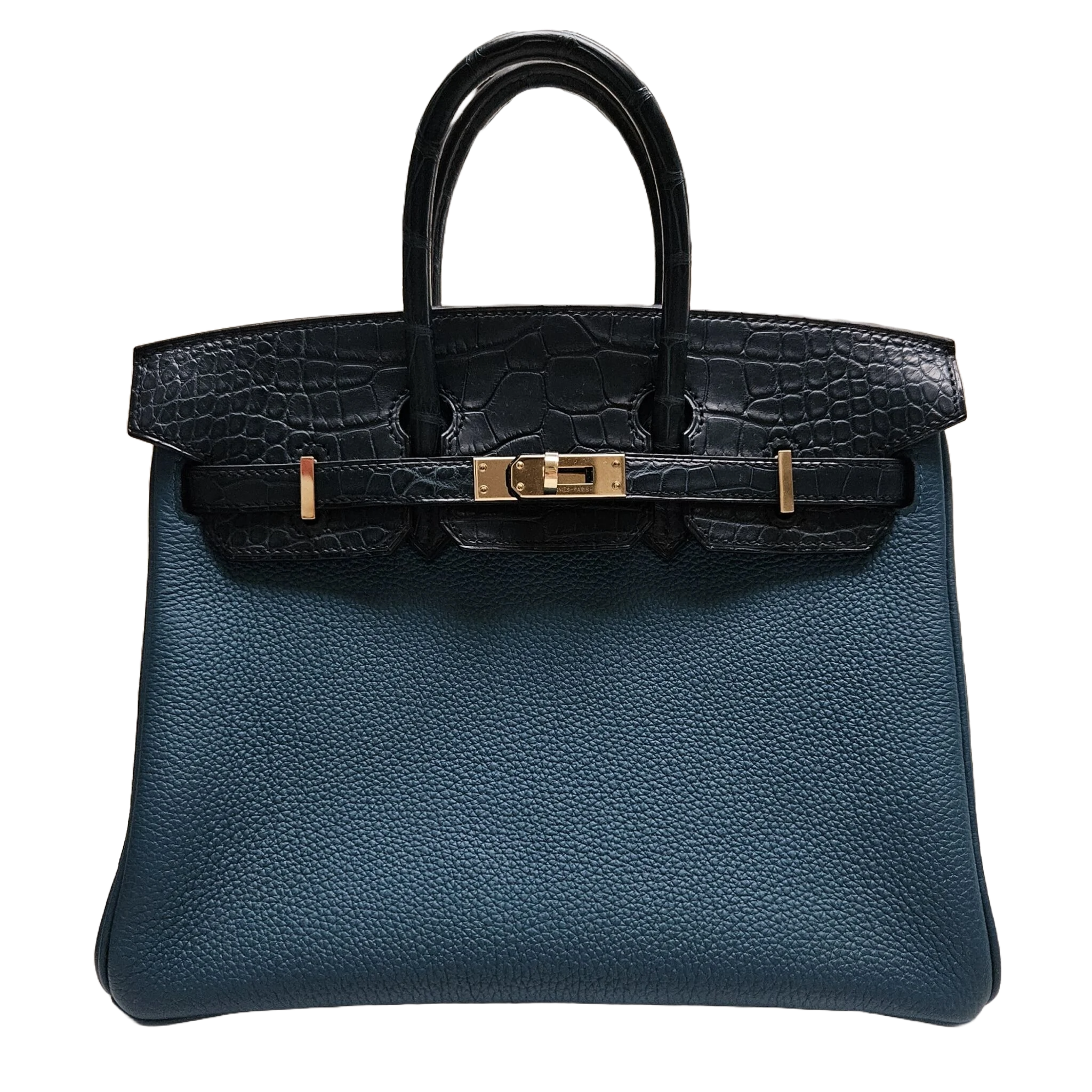 Hermes Birkin 25 Touch Vert Rousseau/Vert Bosphore Matte Alligator Ghw