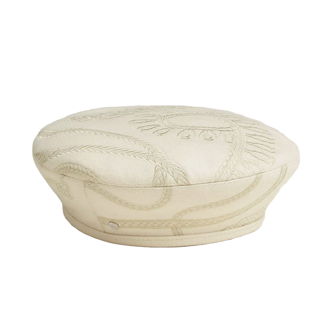 Hermes Saint-Honore en Finesse Beret in Blanc Cassé Size 56 Hat