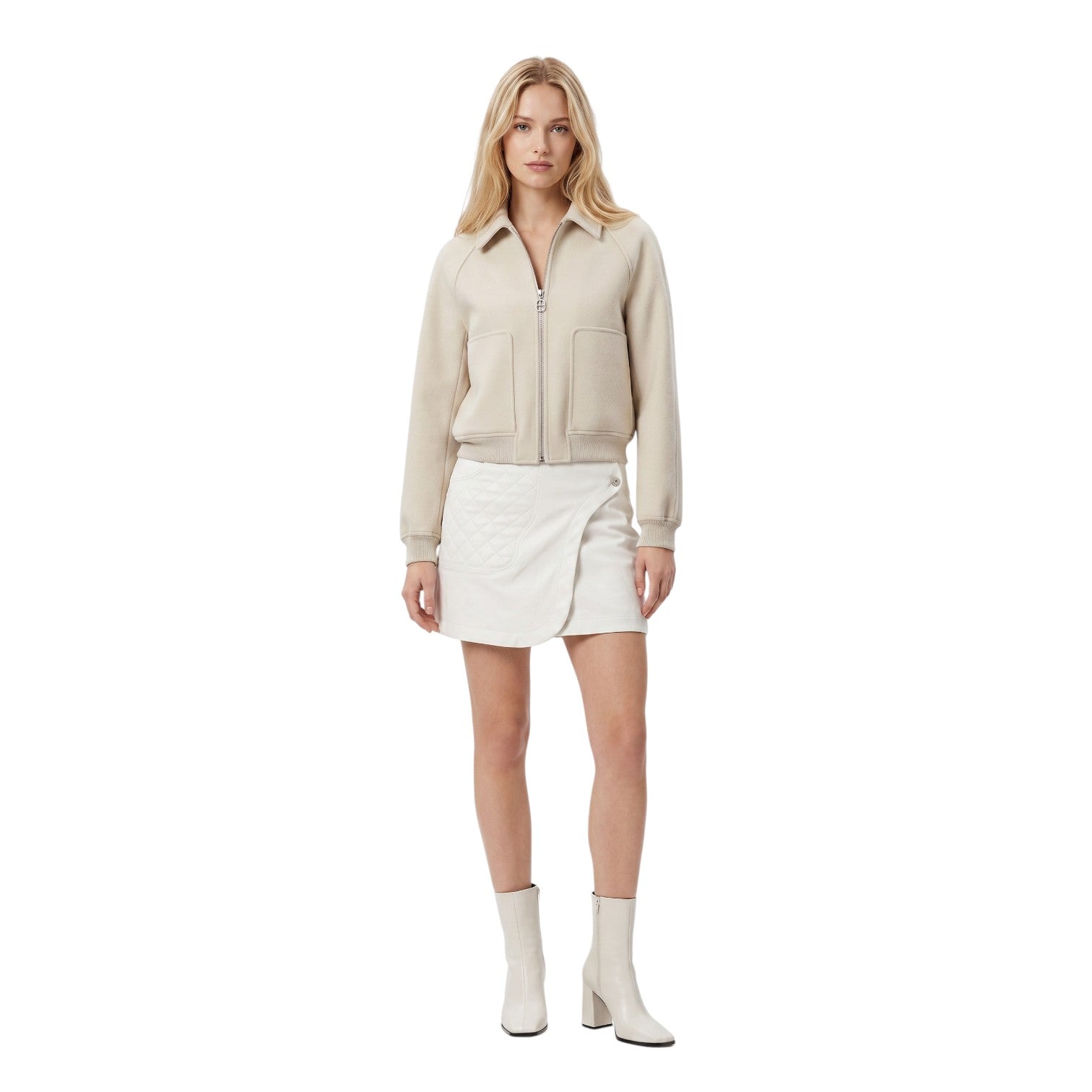 Hermès Jacket Chaine d'Ancre Blanc Sable Virgin Wool Size 36