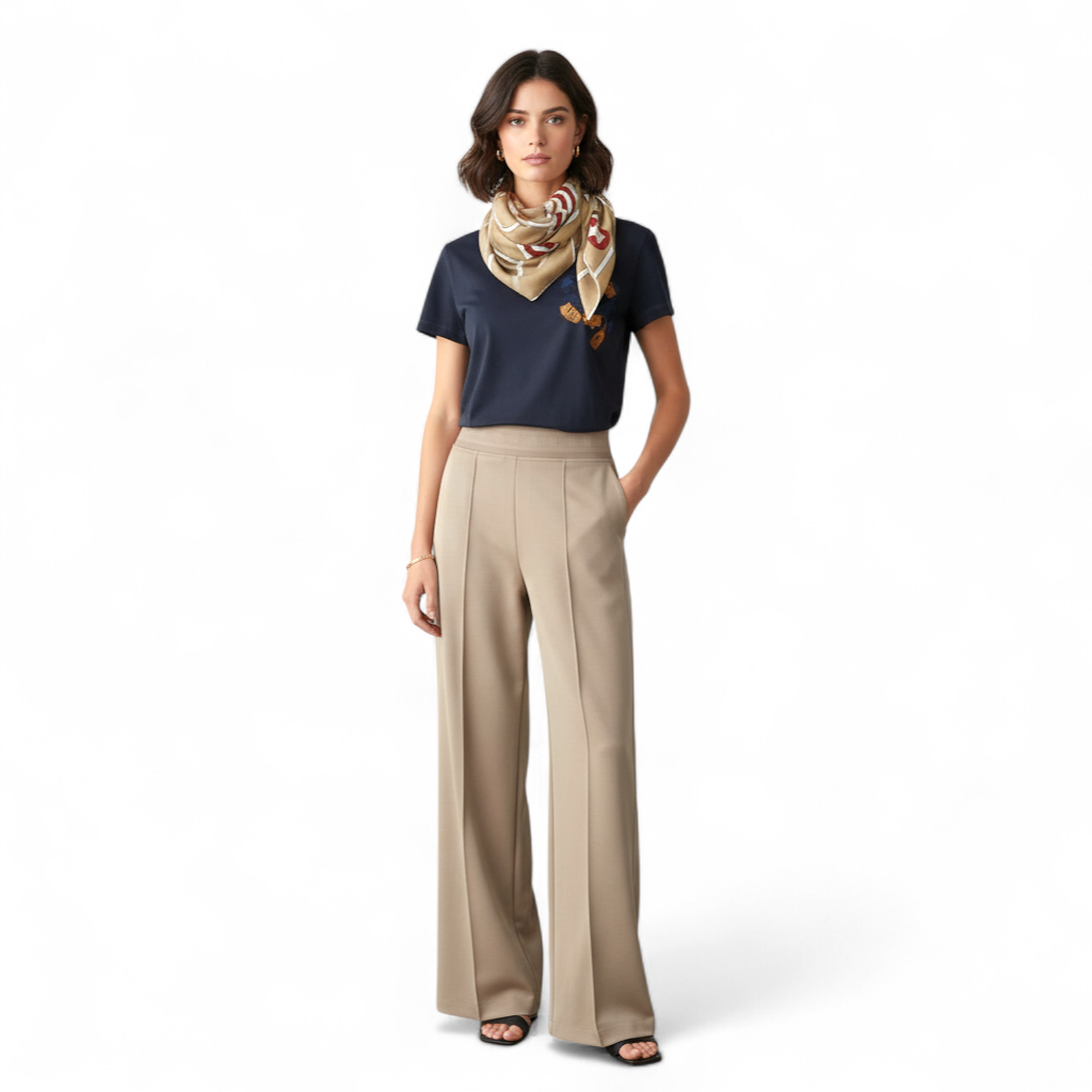 Hermes Pantalon Fluide Flowy Pants Gris Etoupe Size 34 NEW SS24