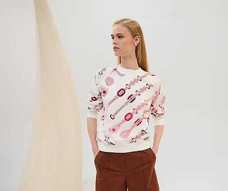 Hermes Coaching Remix Sweatshirt Blanc Naturel Size 36
