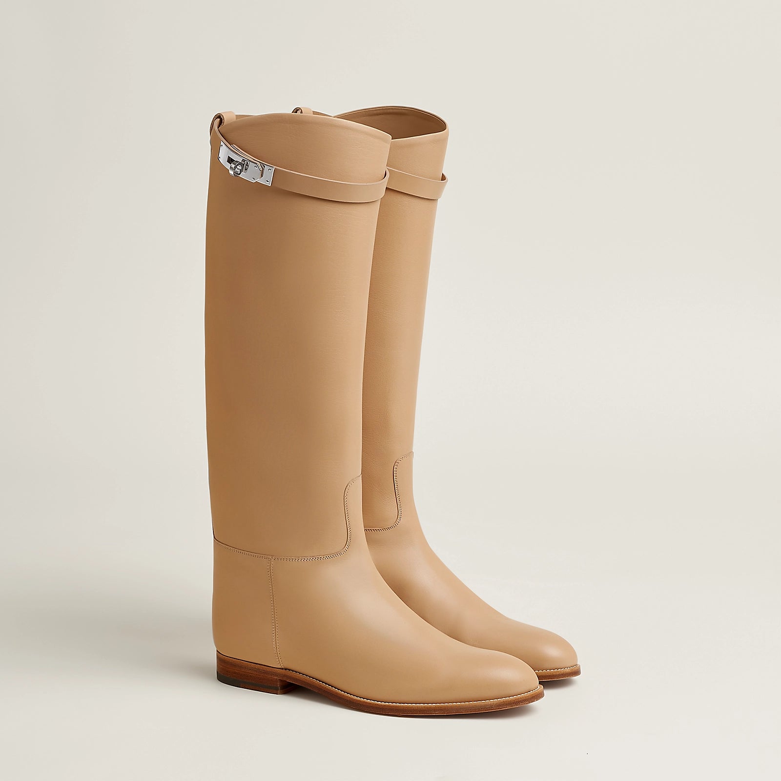 BNIB Hermes Jumping Boot Beige Natura  Size 38