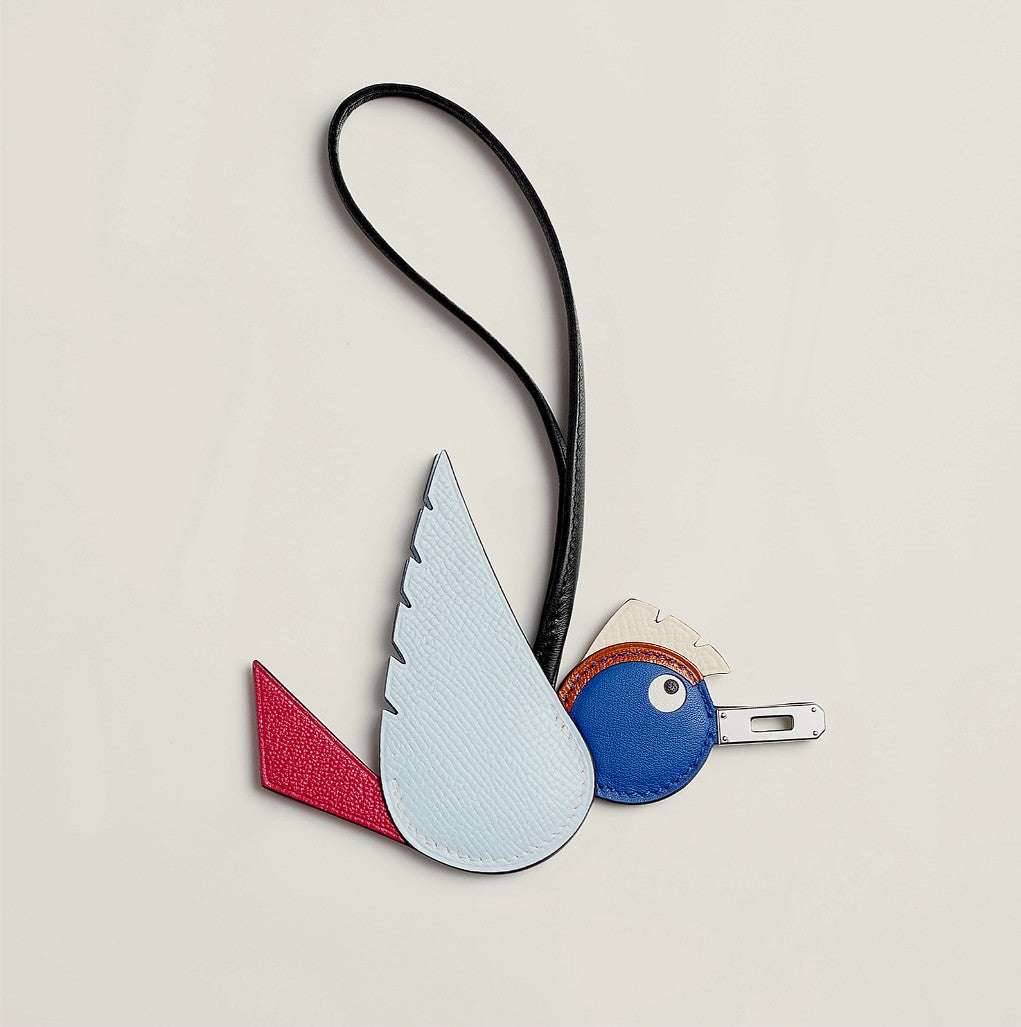 NEW Hermes Birdy Charm in Bleu Brume/Rose Mexico/Bleu Royal/Cuivre/Nata/Noir
