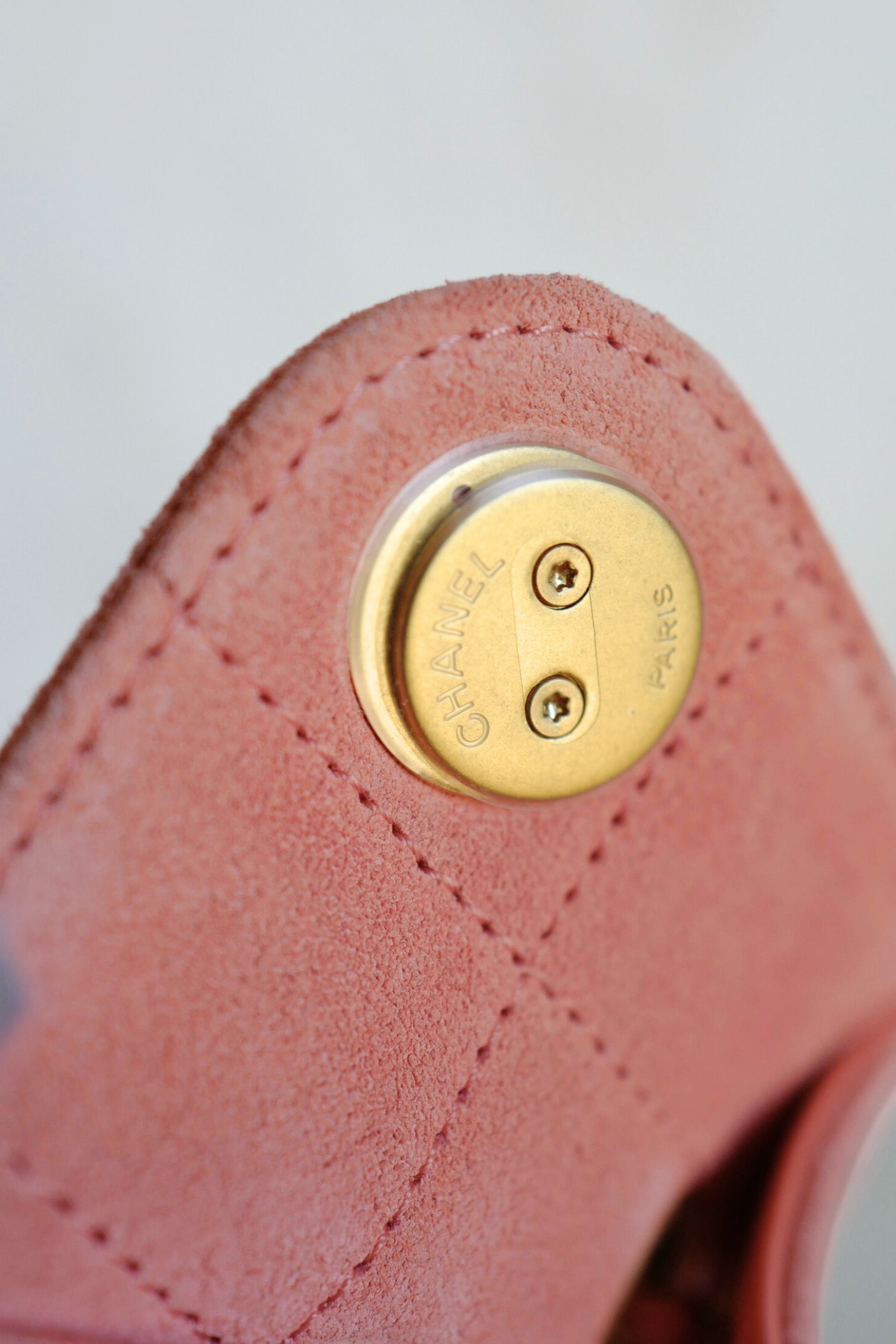 NEW Chanel 26C Mini Hobo Shoulder Bag in Pink Suede with Gold Hardware