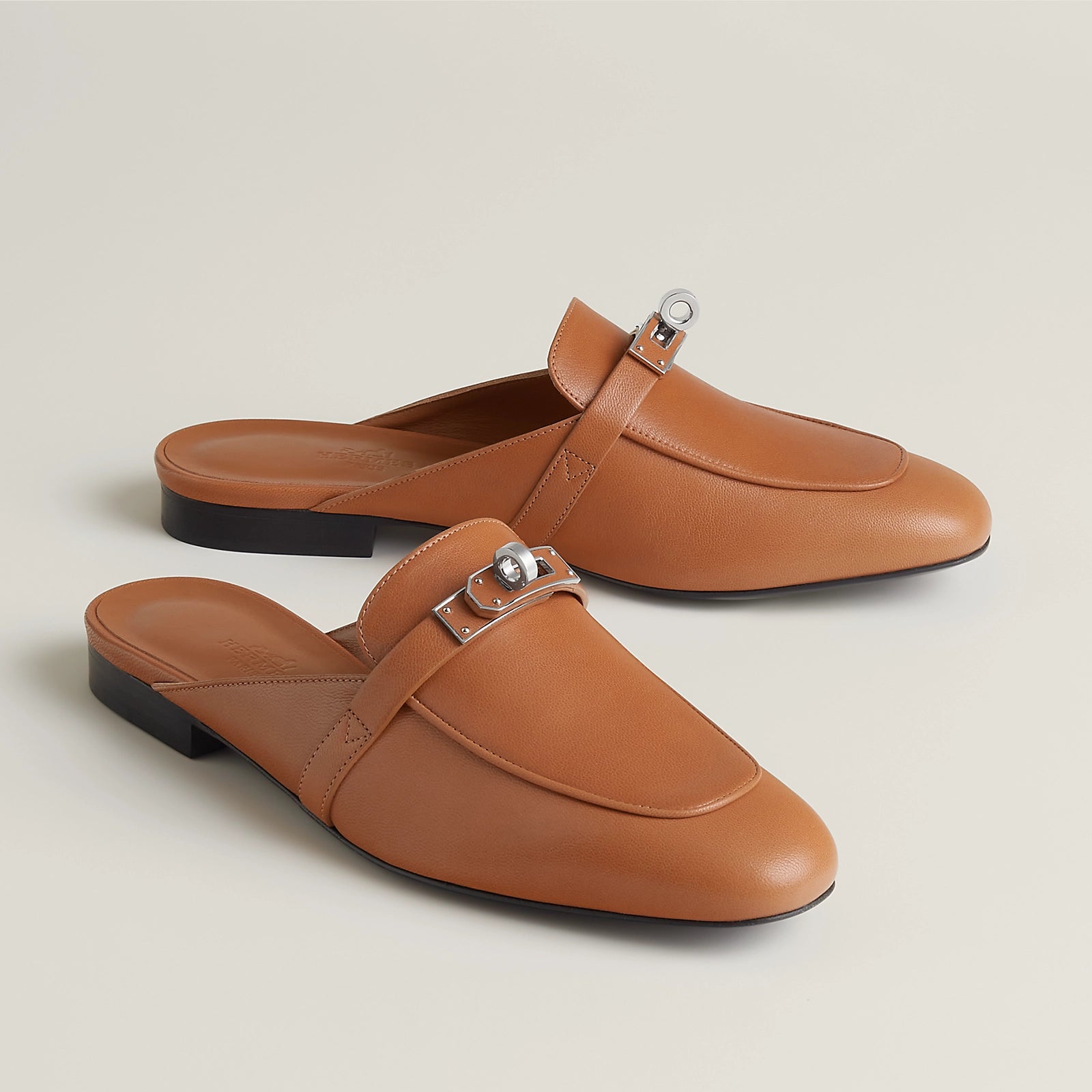 BNIB Hermes Mule Femme OZ Chevre Natural size 38