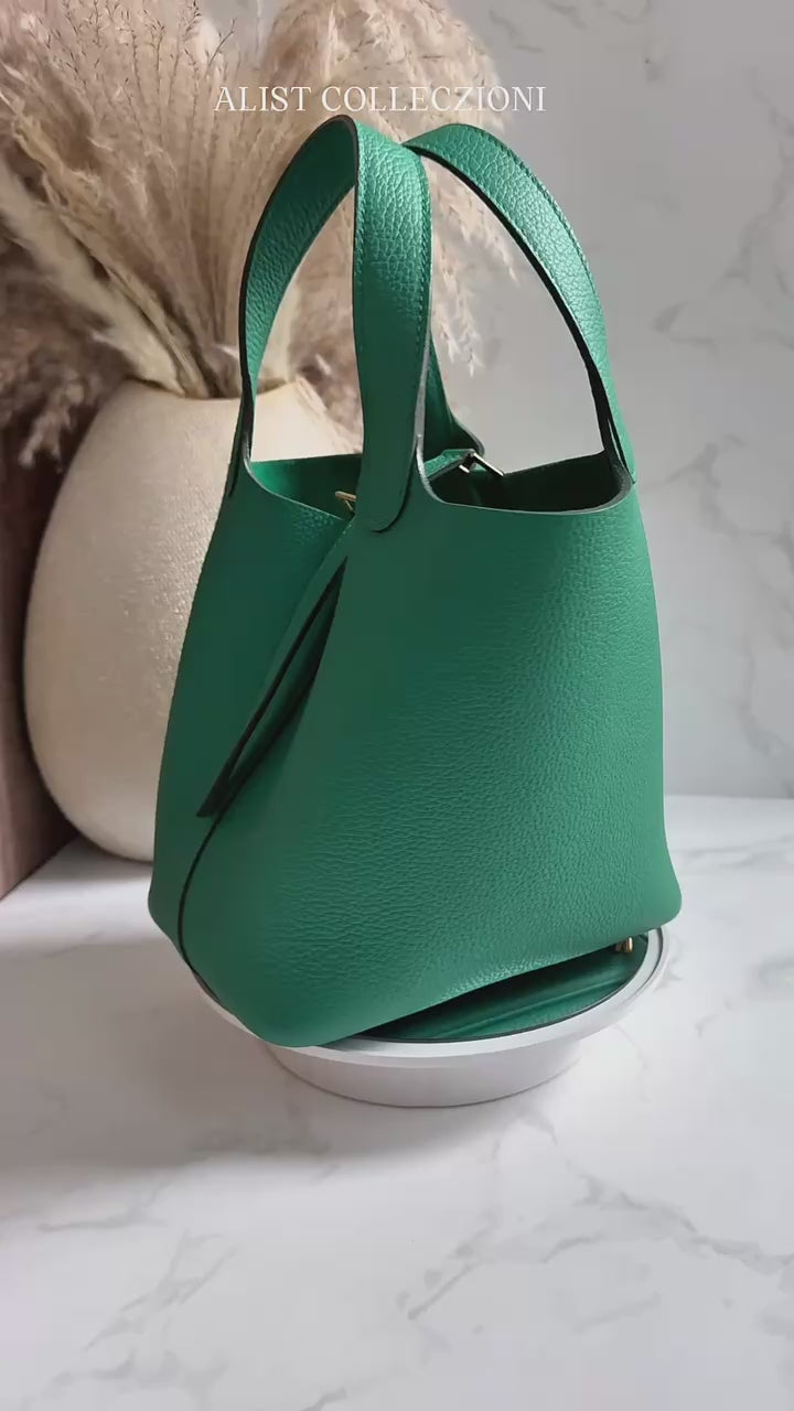 Hermes Picotin 18 Vert Jade with Gold Hardware U Stamp