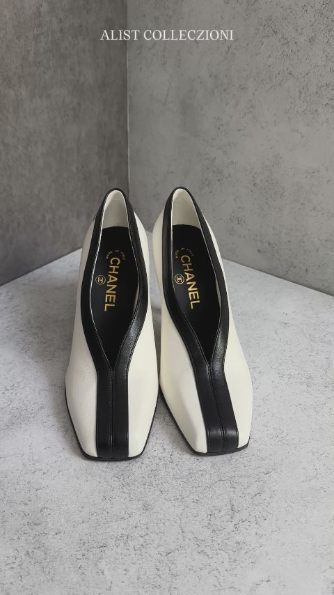 Chanel 26S Pumps Matthieu Blazy's White Lambskin Size 36.5c