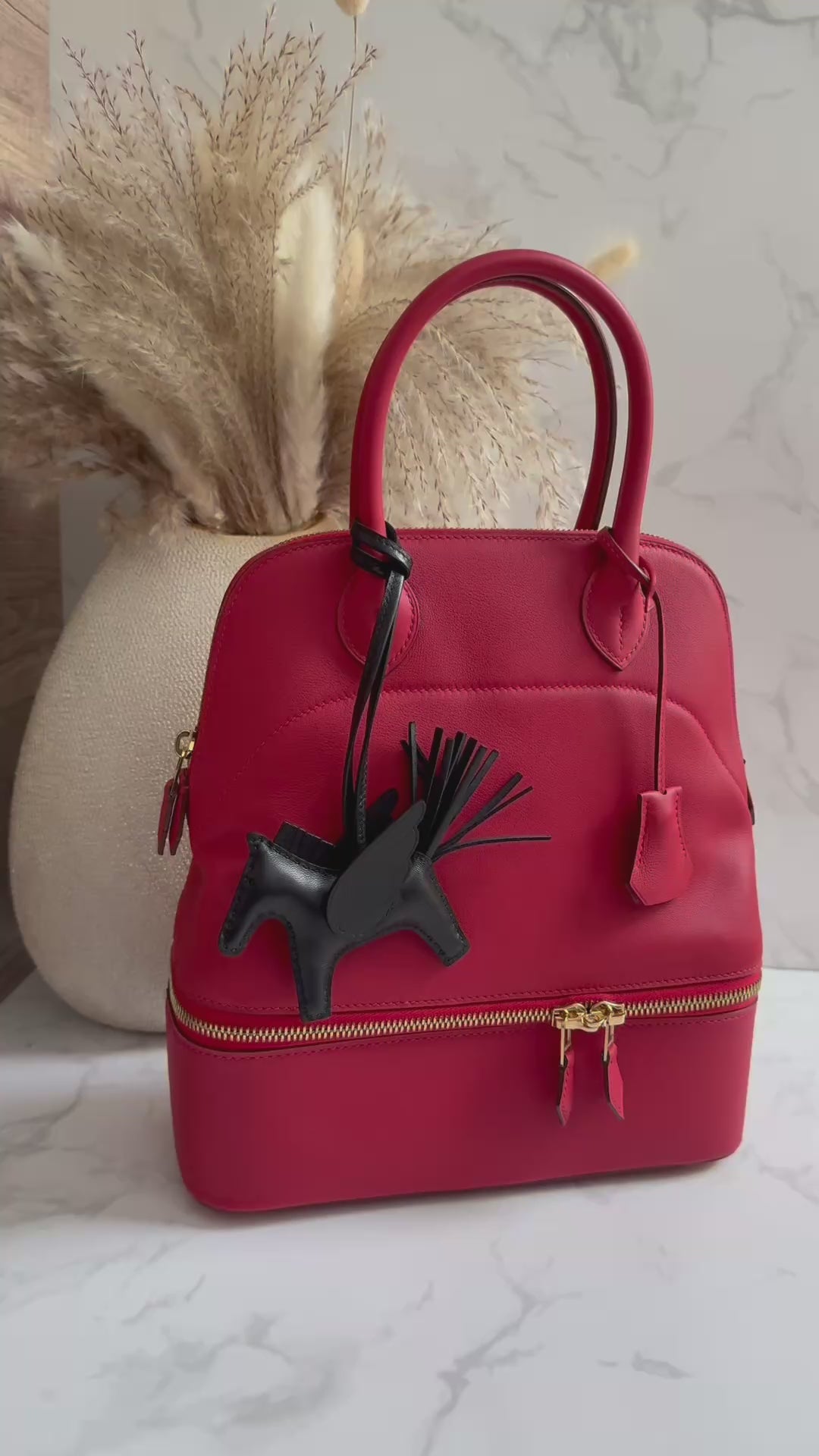 BNIB Hermes Rodeo Pegase PM Milo Swift Noir/Noir/Noir So Black Rodeo P