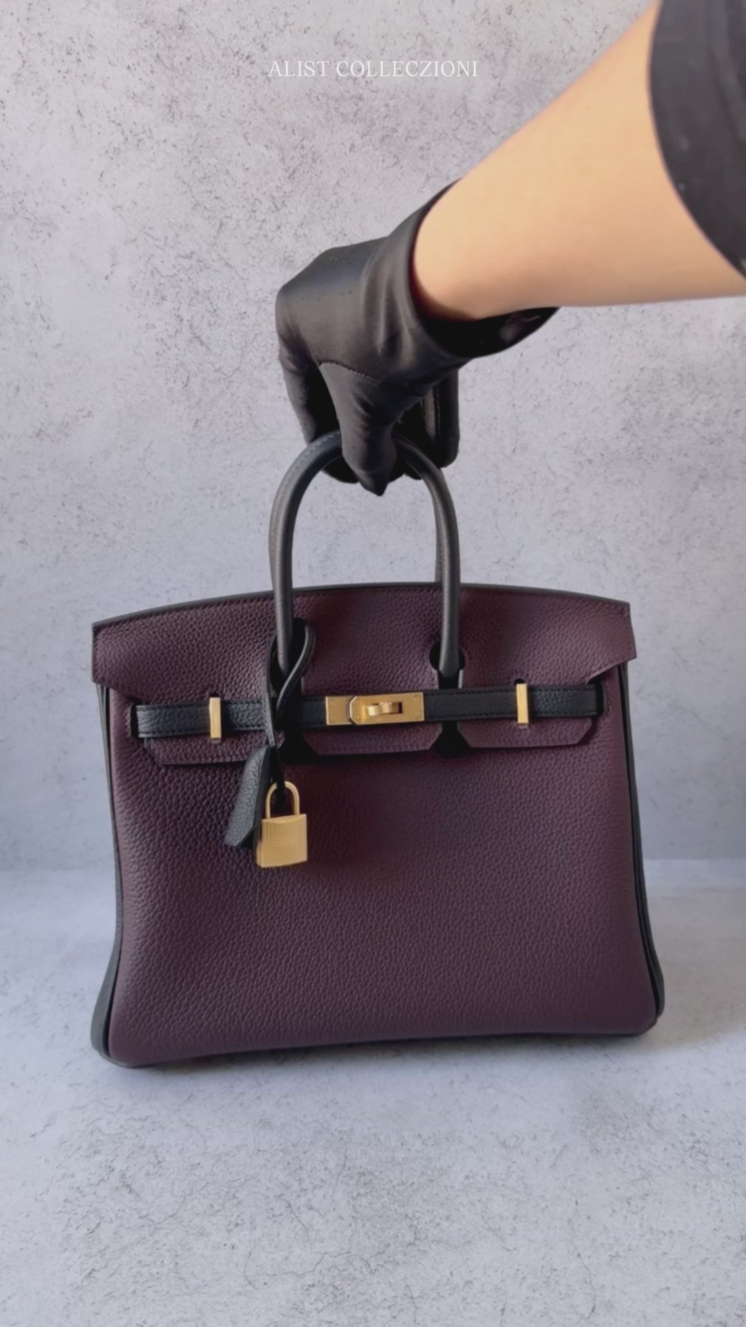 Hermès Birkin 25 HSS Rouge Sellier/Noir Black Togo Leather Gold HW Sta