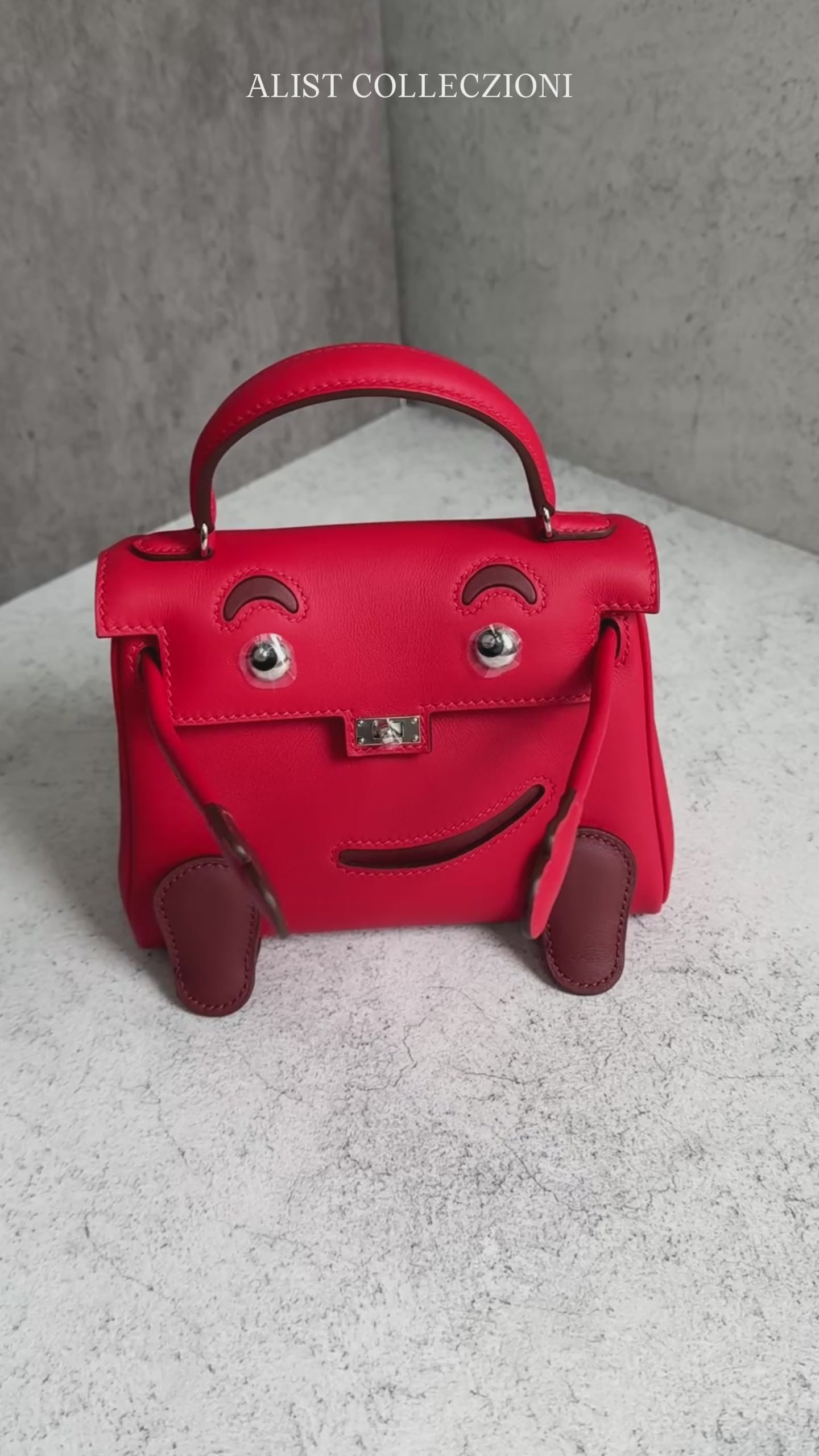 Hermès Kelly Doll Rouge De Coeur Swift Calfskin PHW G Stamp