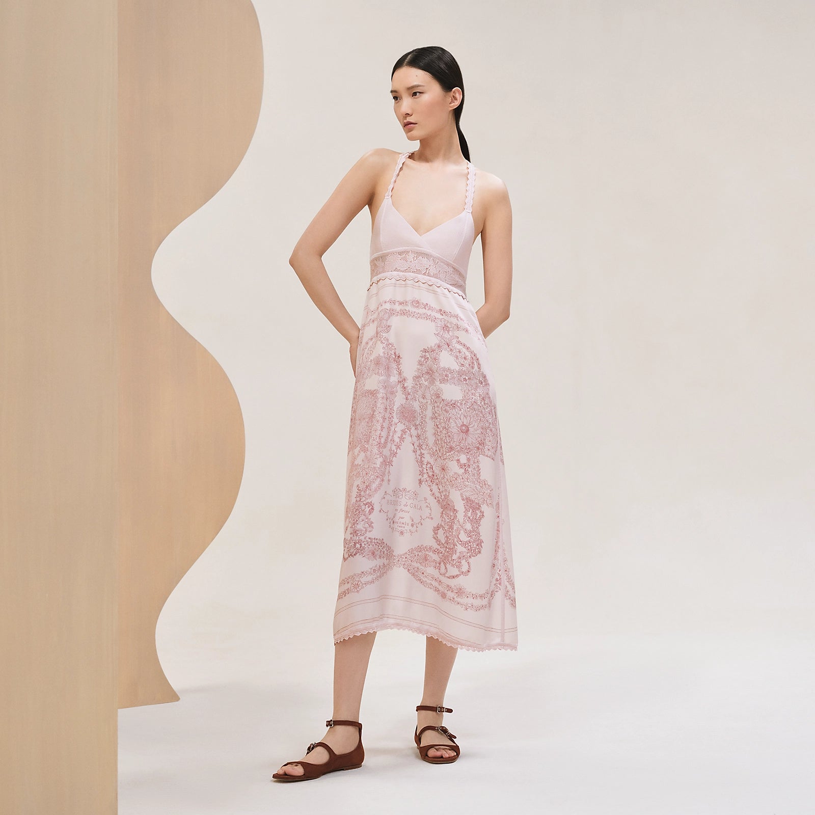 NEW Hermes “Brides de Gala en Fleurs” inspi Twillaine Silk Dress size 36
