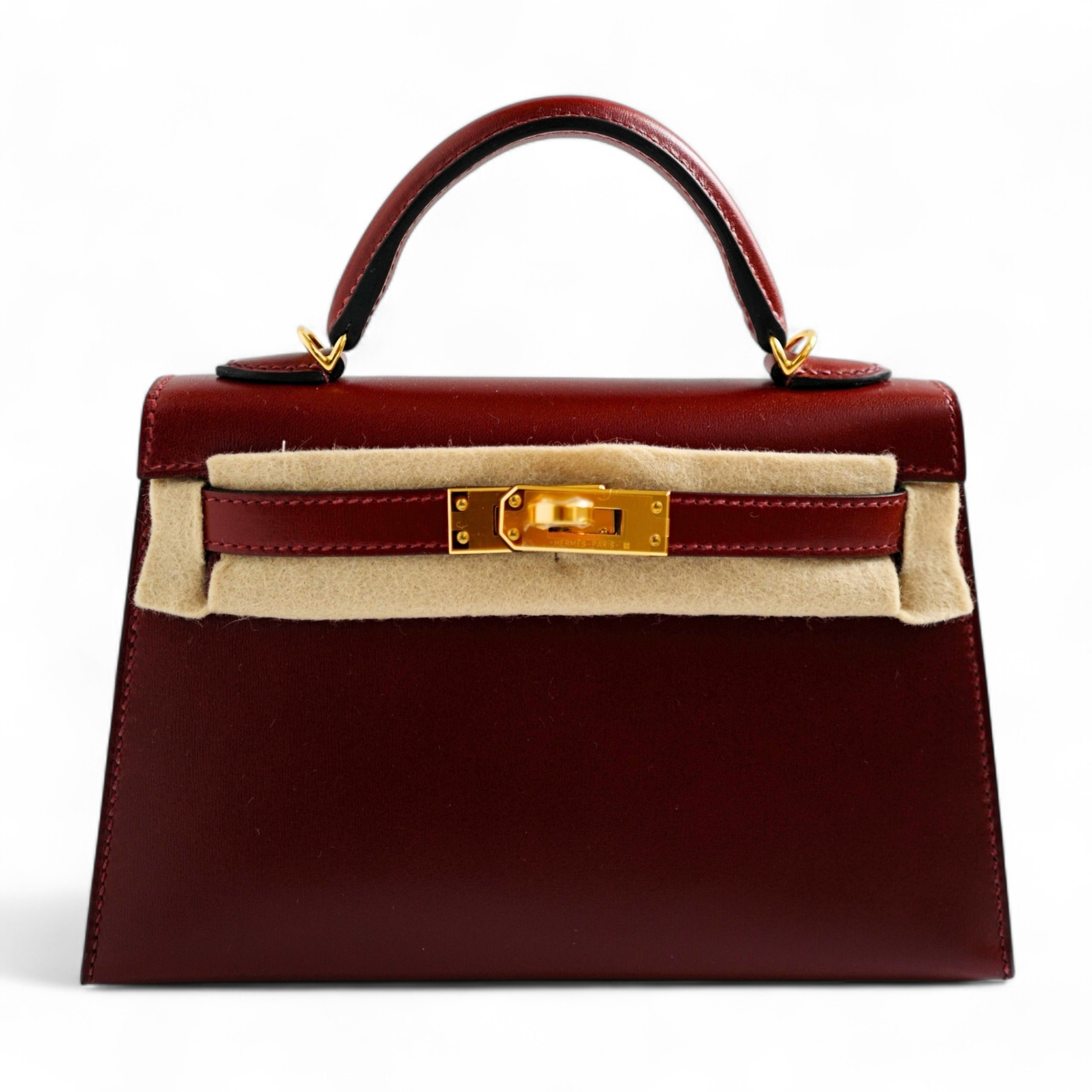 BNIB Hermès Mini Kelly 20 Rouge H Box Calf Leather Gold Hardware K Stamp 2025