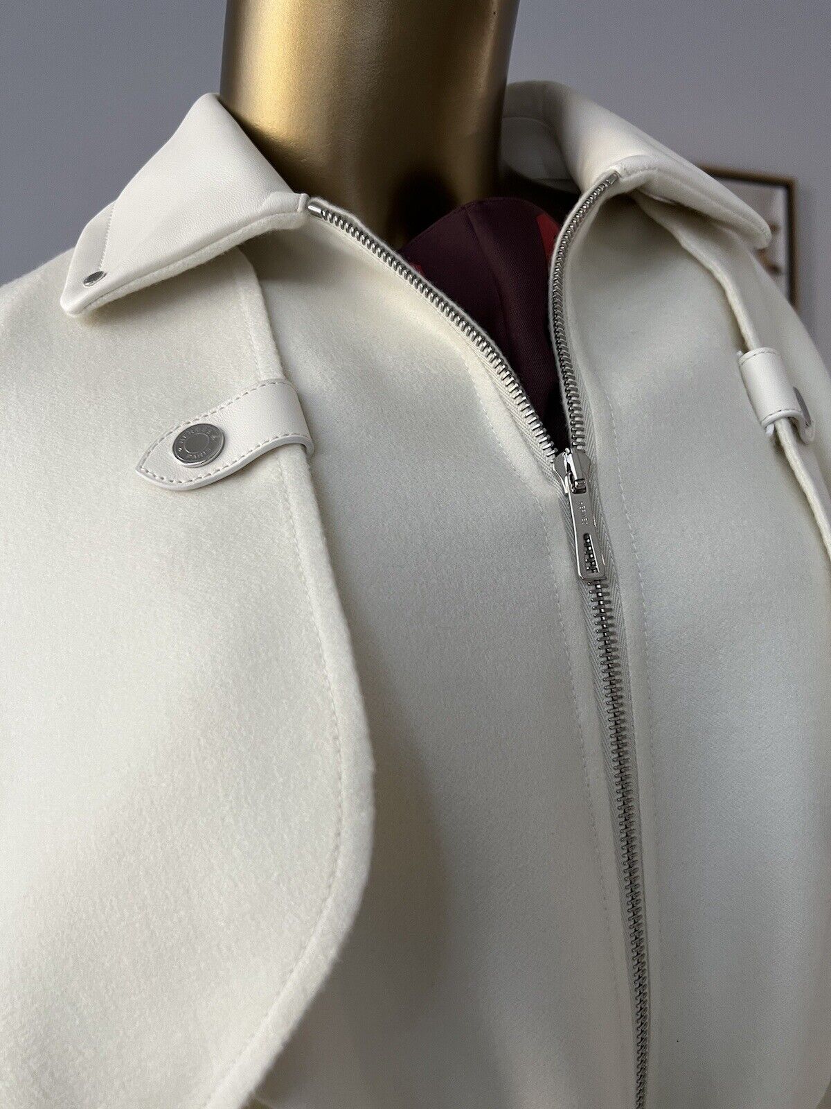 BNIB Hermes Double Cashmere Manteau Double Porte A3 Blanc Nature Size 36 $12K