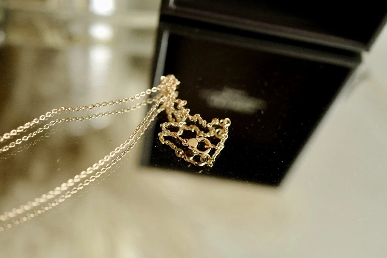 BNIB Hermes Finesse Pendant Necklace 18K Rose Gold and Diamonds NEW