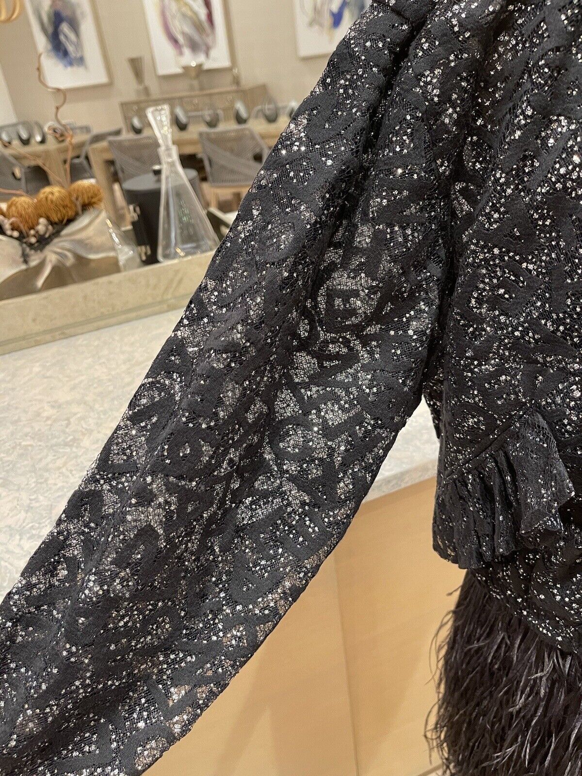 BNIB Chanel 21B Haute Couture Collection Starry Night Bomber Jacket Size 34 Rare